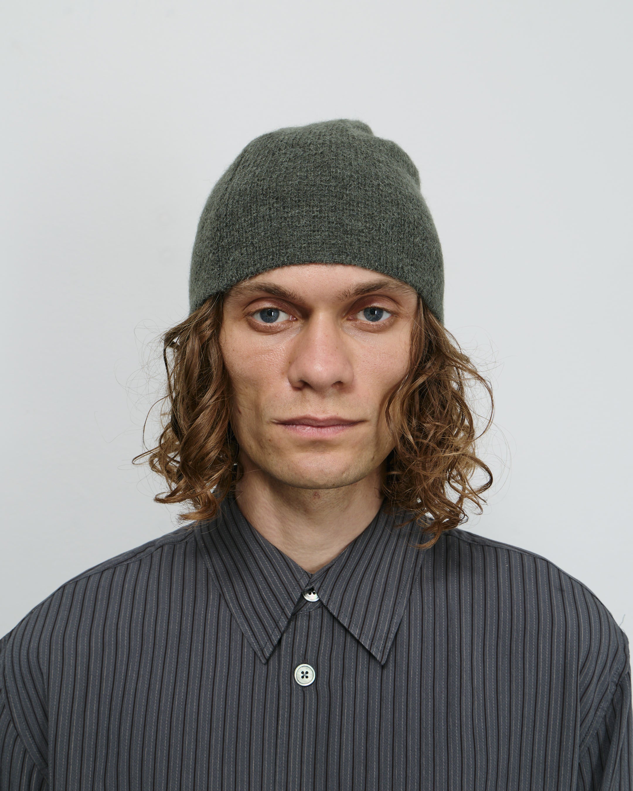 Our Legacy - Beanie - Moss Green Fuzzy Alpaca – grocery