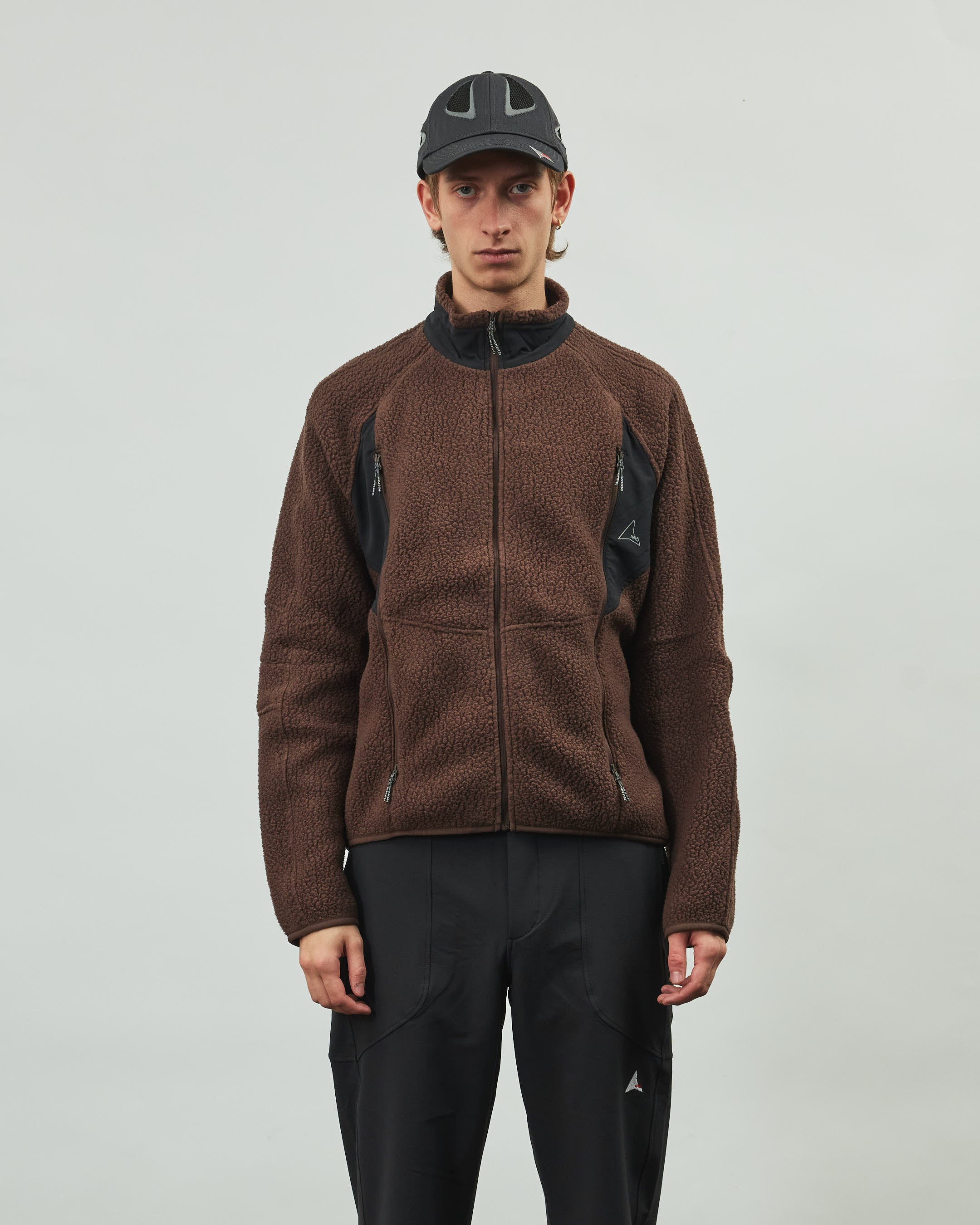 Polartec Fleece Jacket Dark Brown Black