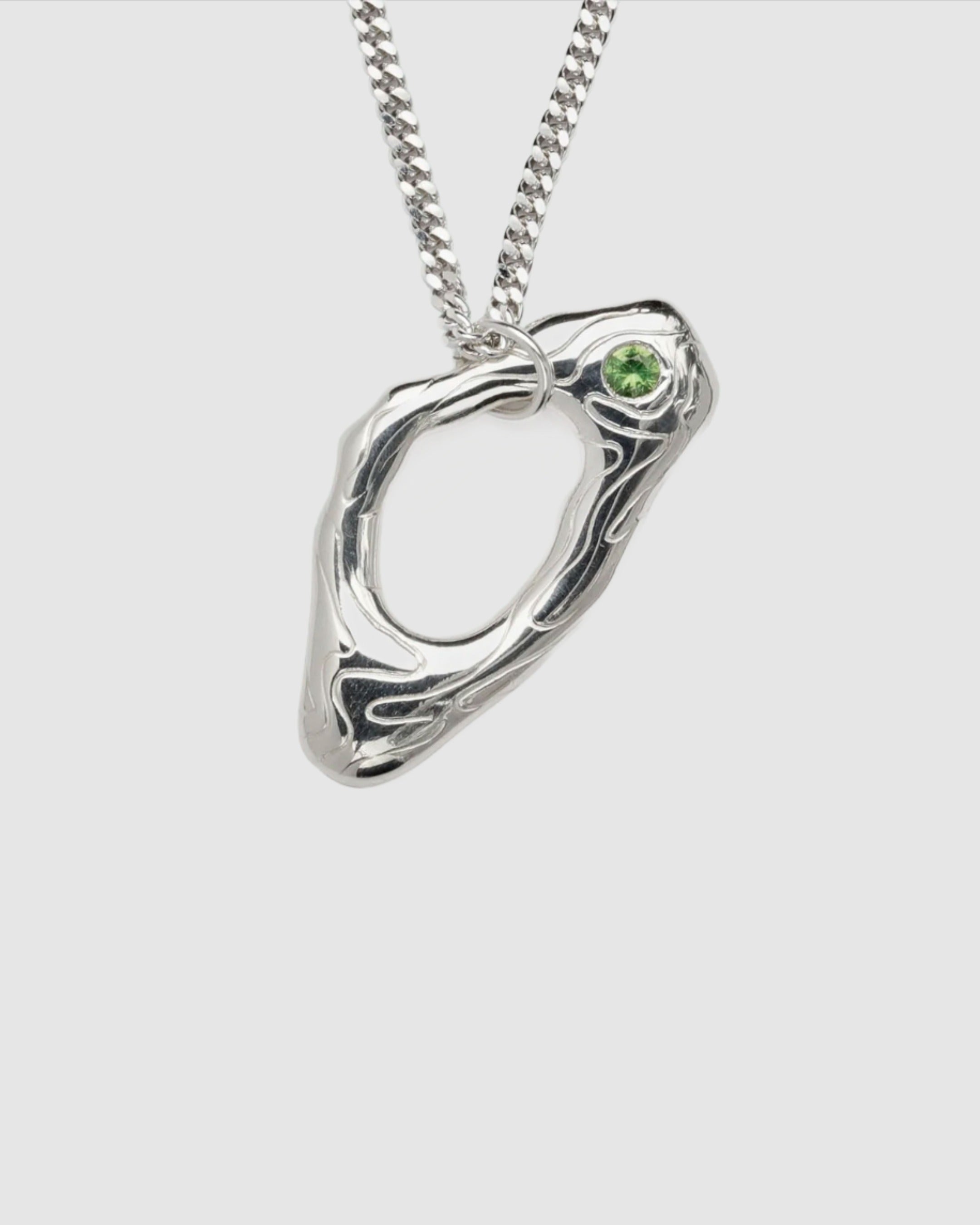 Island Gem Necklace - Sterling Silver/Green Sapphire – grocery