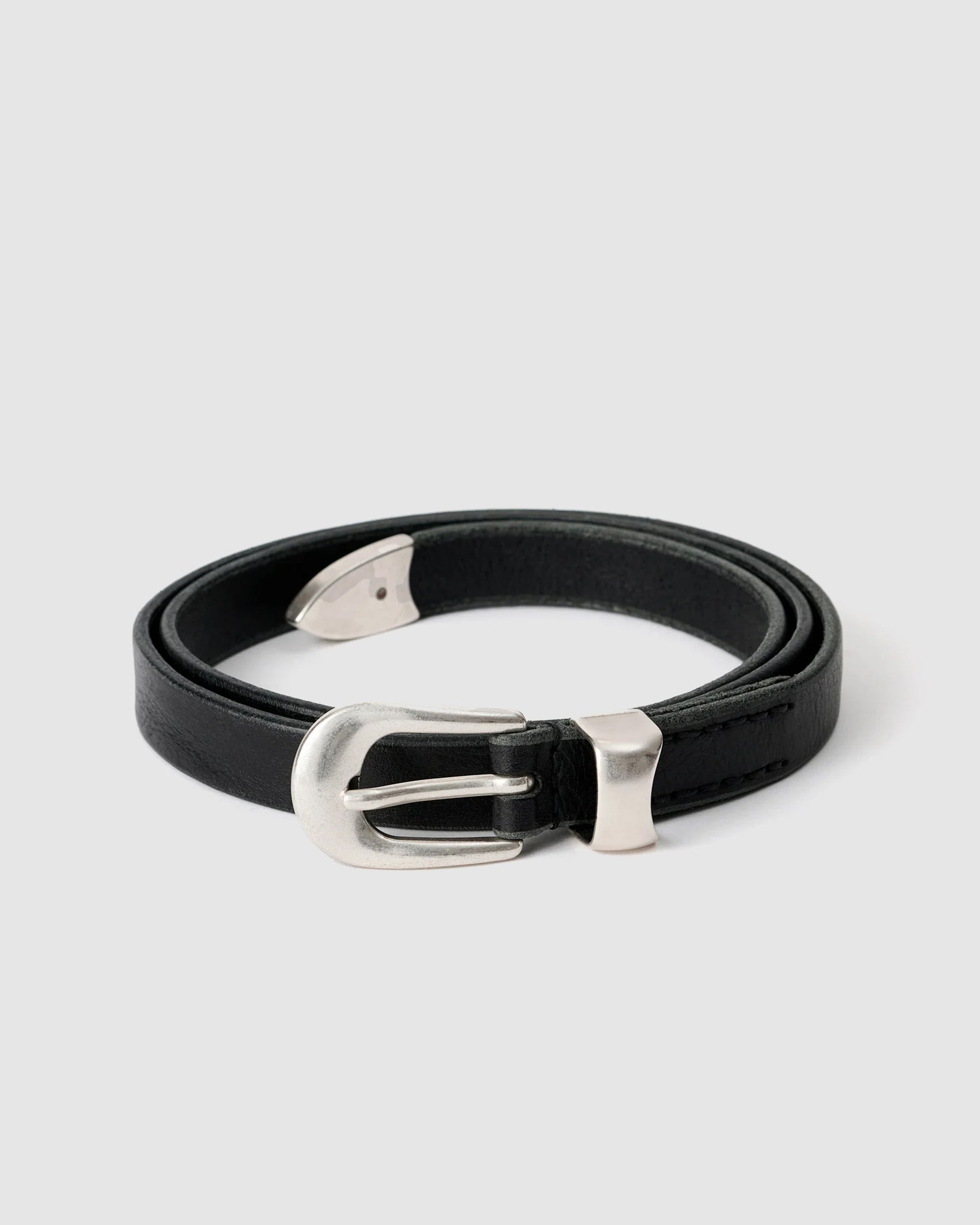 2 cm Belt - Black Leather