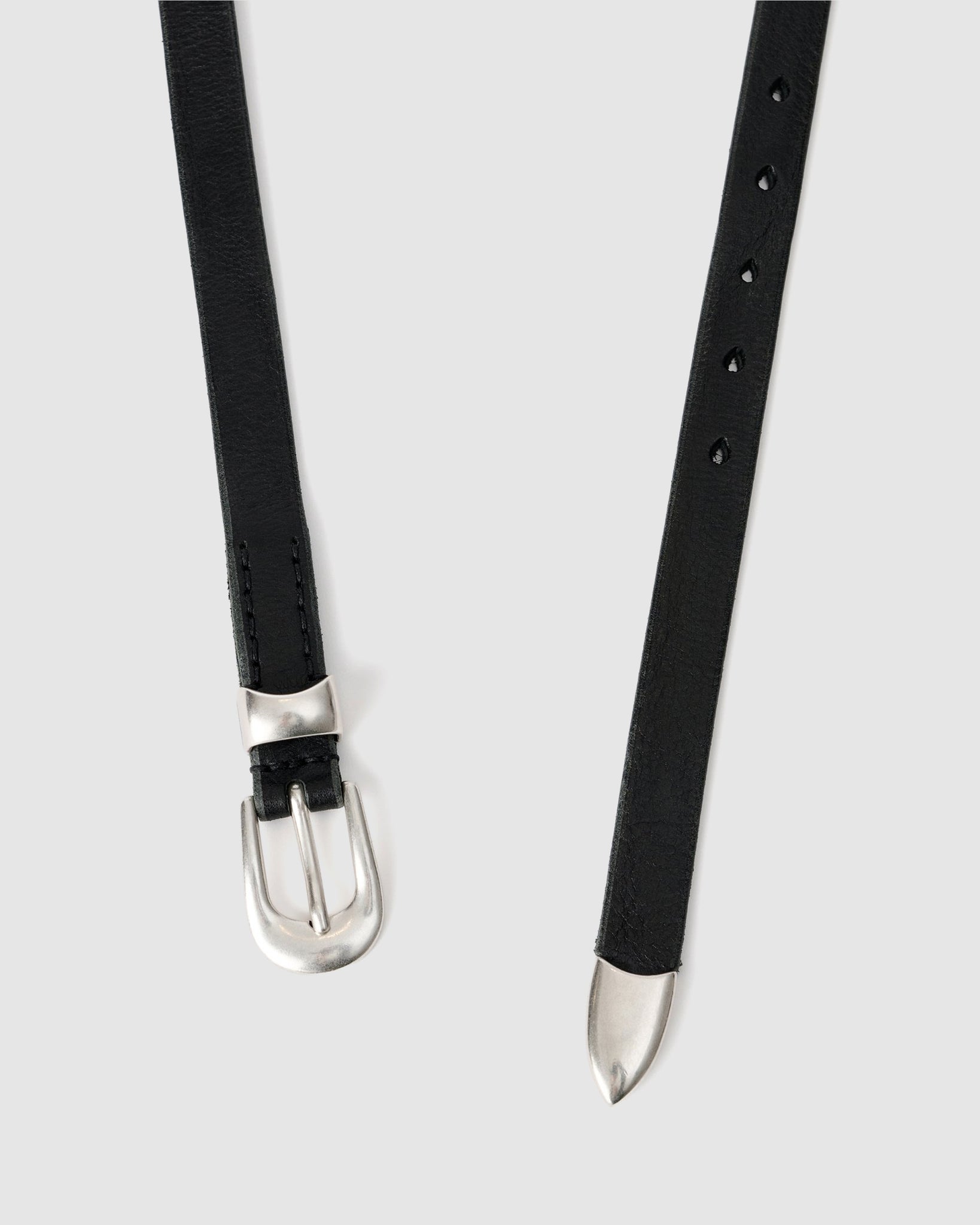 2 CM Belt - Black Leather