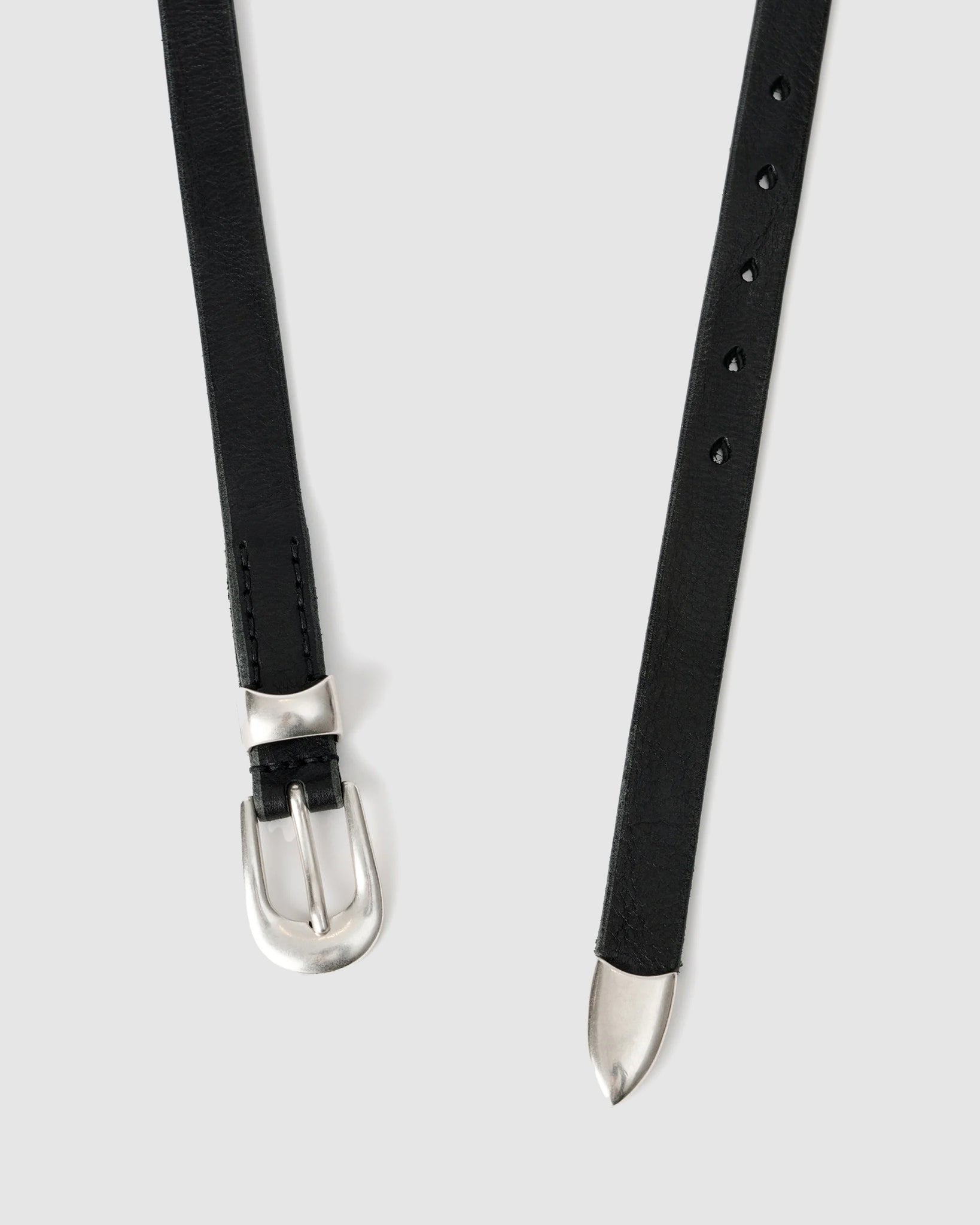 2 cm Belt - Black Leather