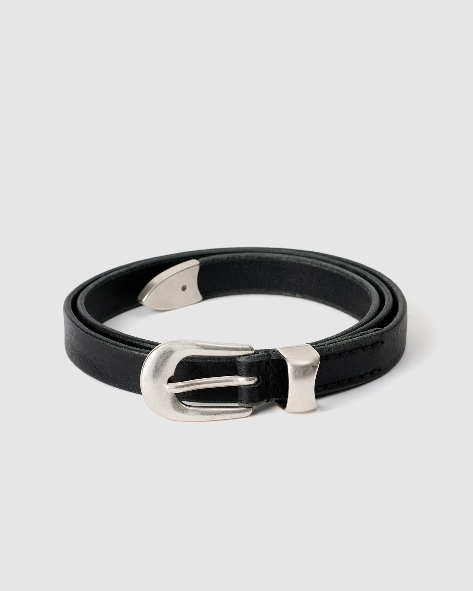 2 CM Belt - Black Leather