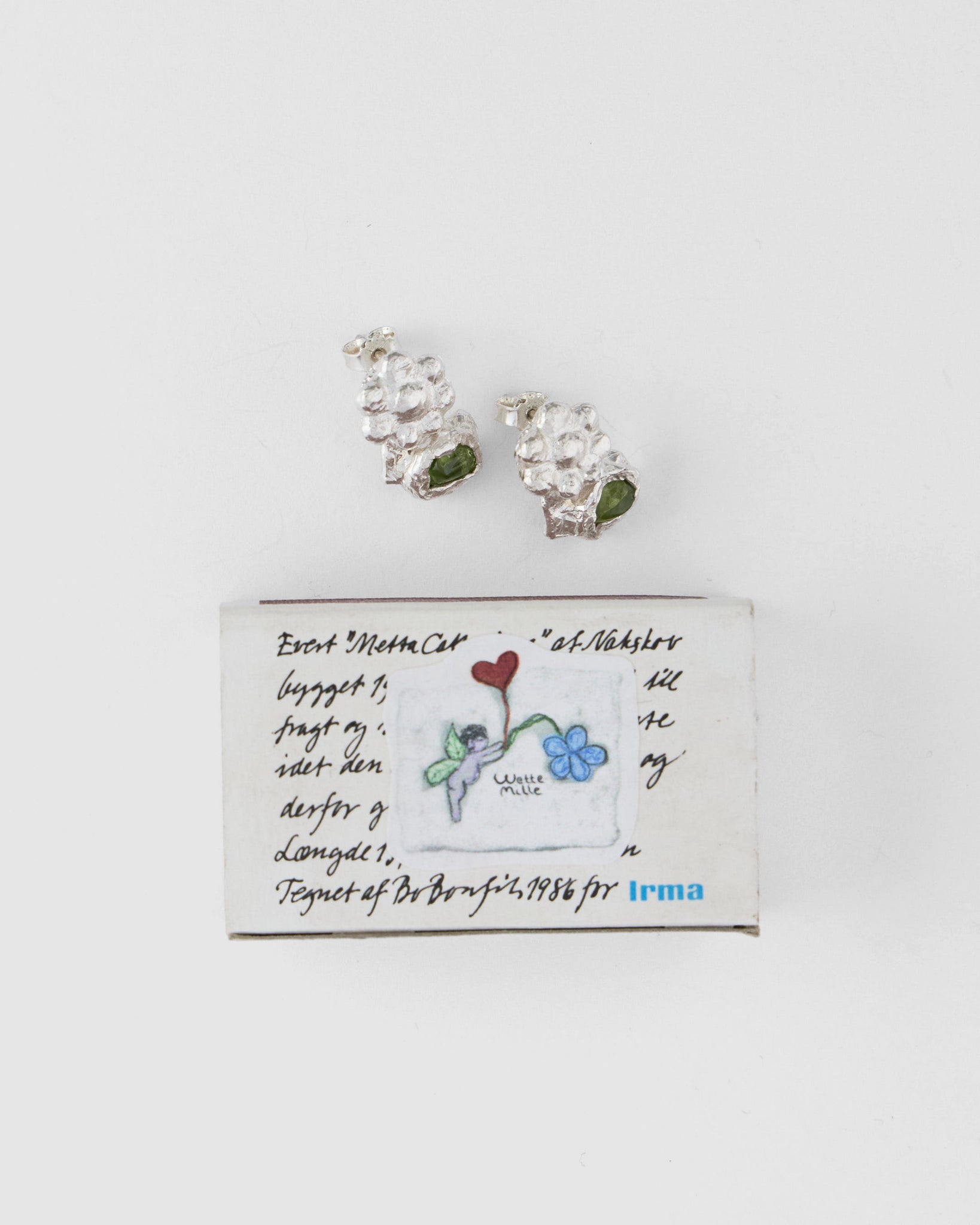 Birgit Ear - Silver/Peridot