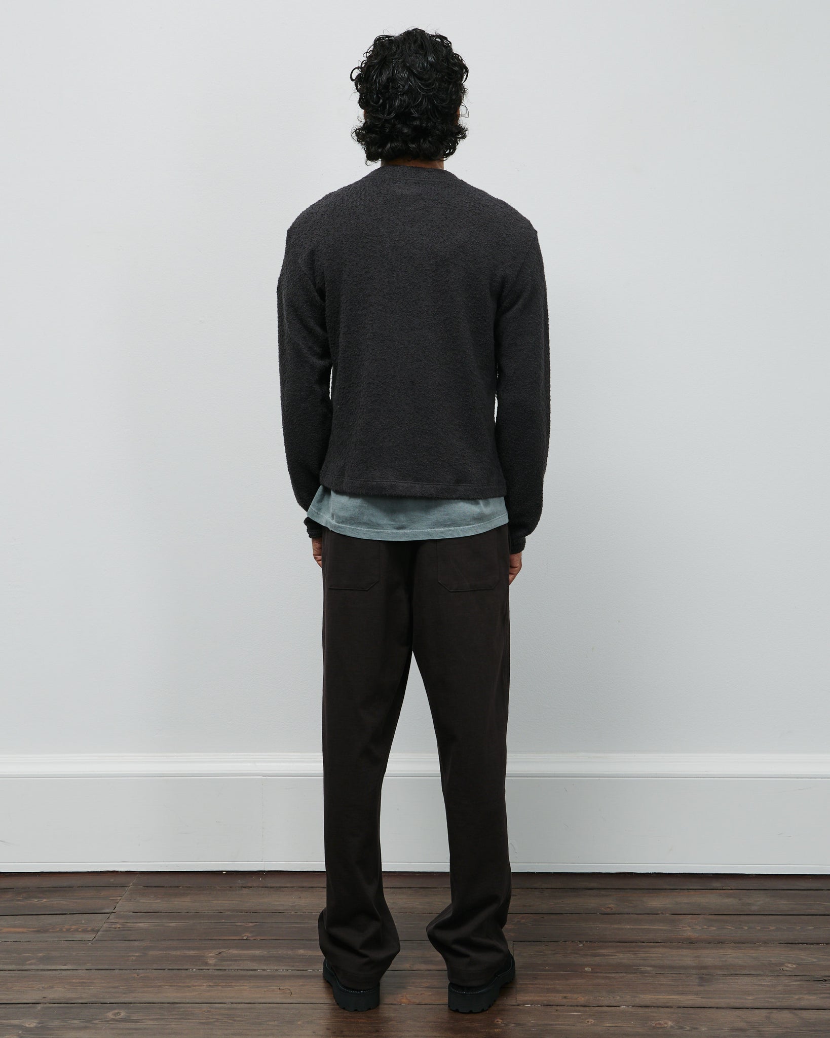 Teddy High V-neck - Shadow