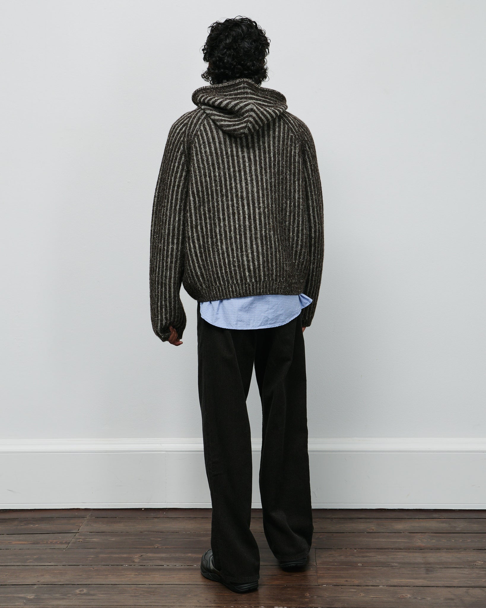 Level Hood - Vanise Brown Stripe Isels Wool