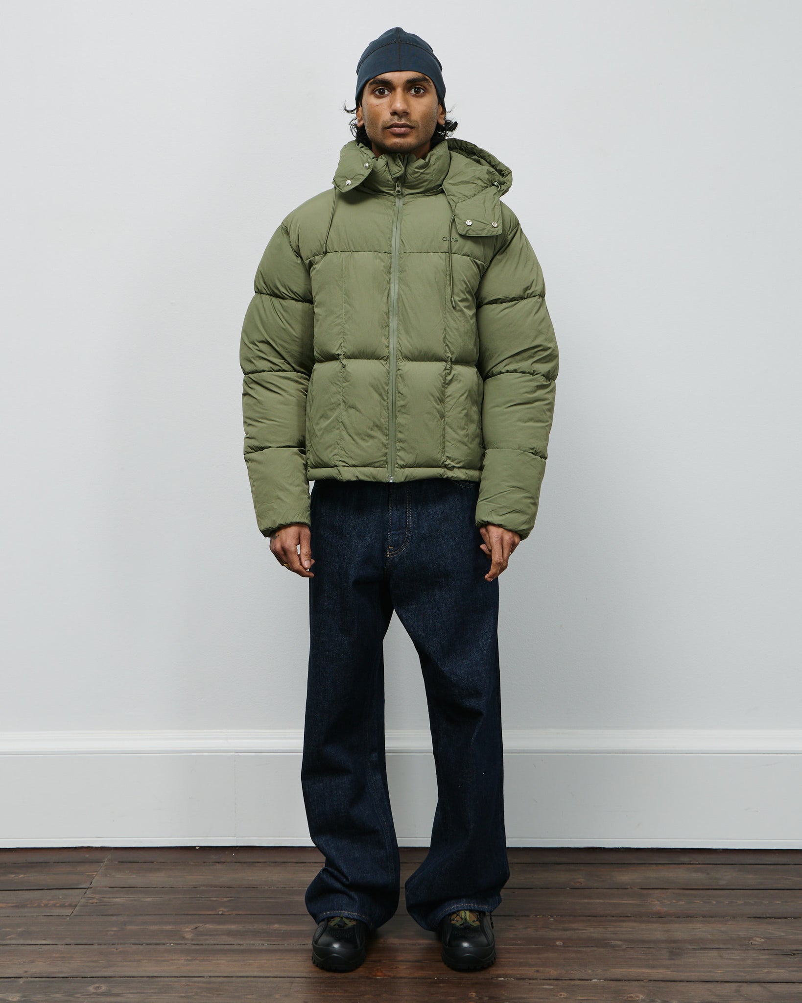 Special Cuts Puffer Jacket - Green