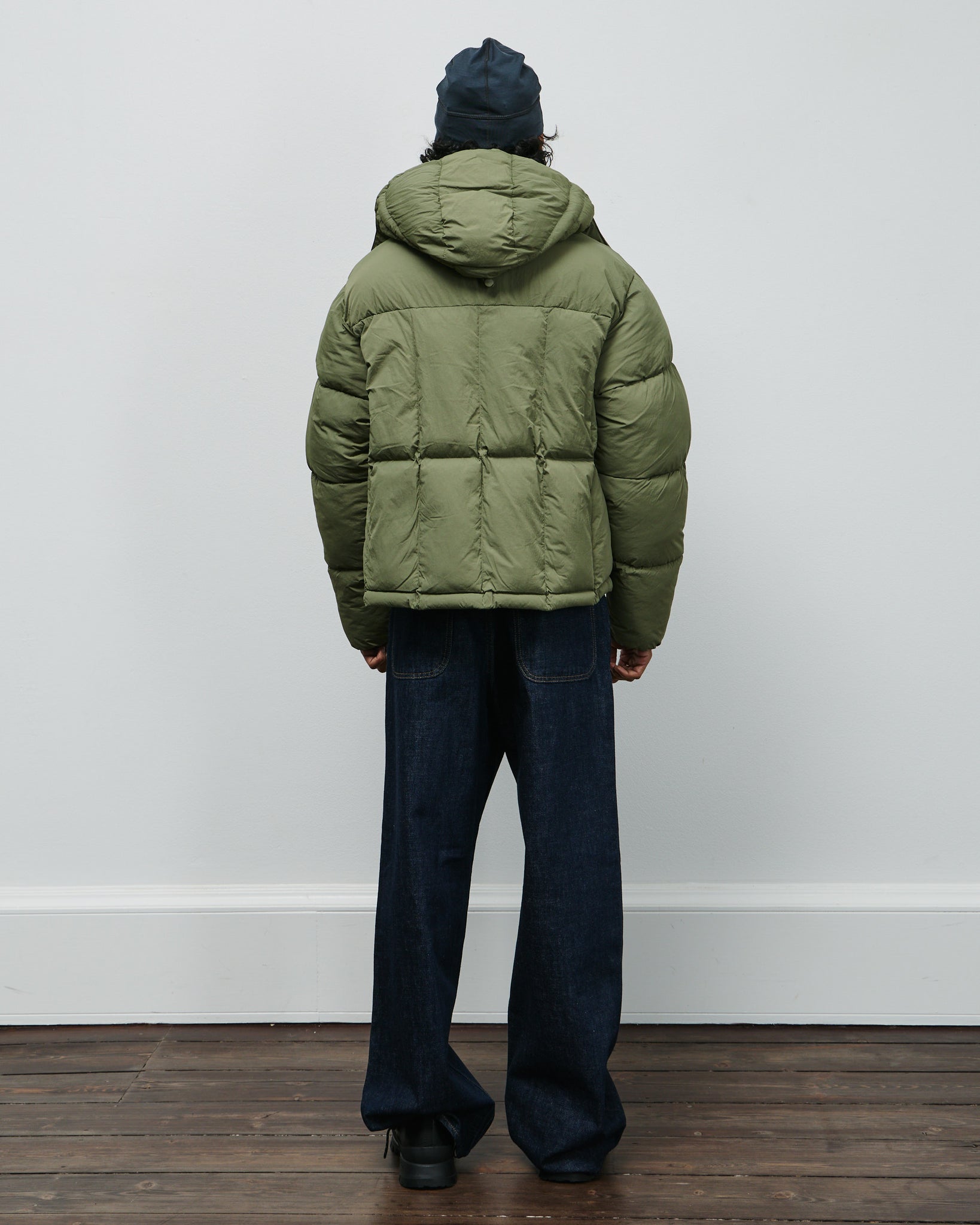 Special Cuts Puffer Jacket - Green