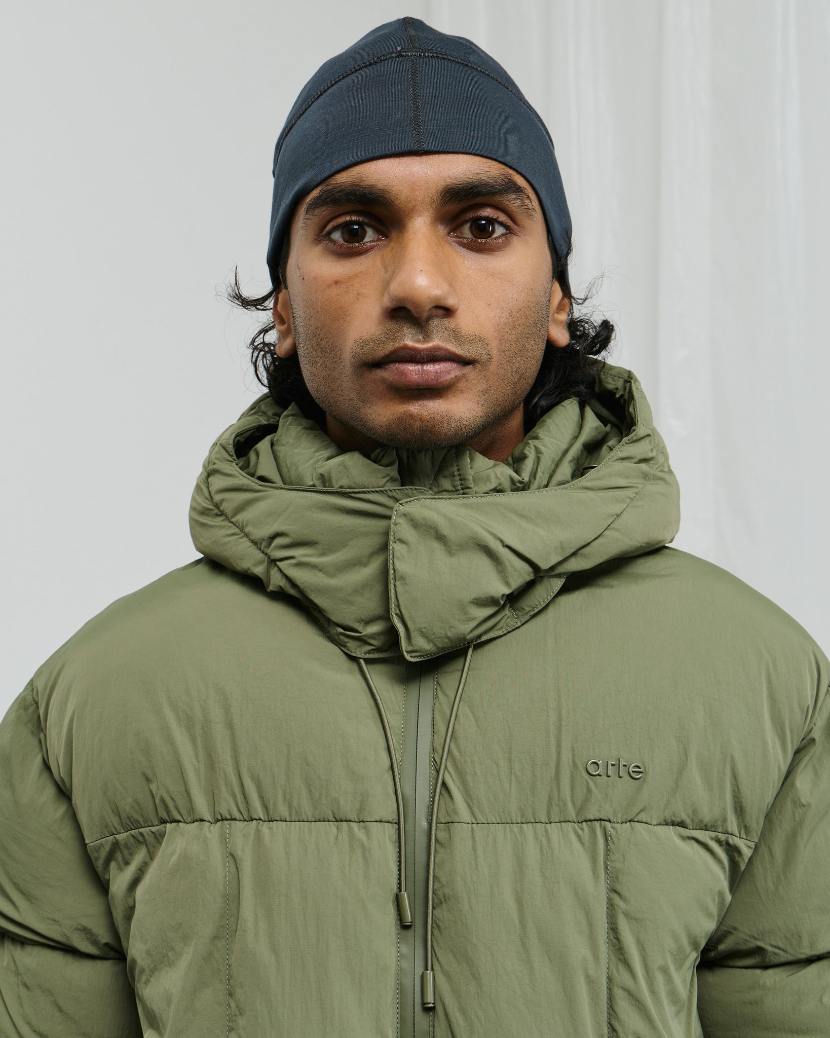 Special Cuts Puffer Jacket - Green