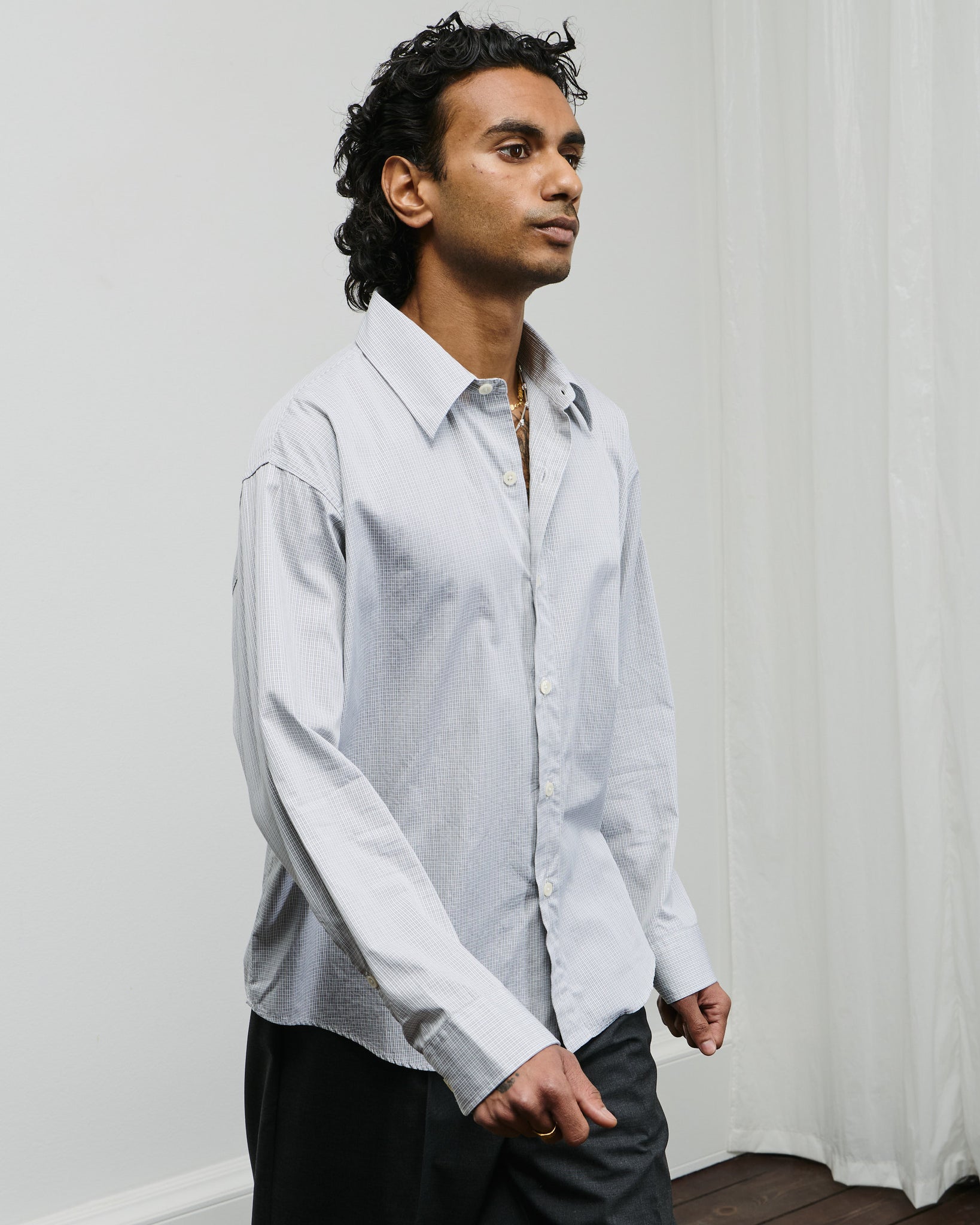 Exact Shirt - Grey Micro Check