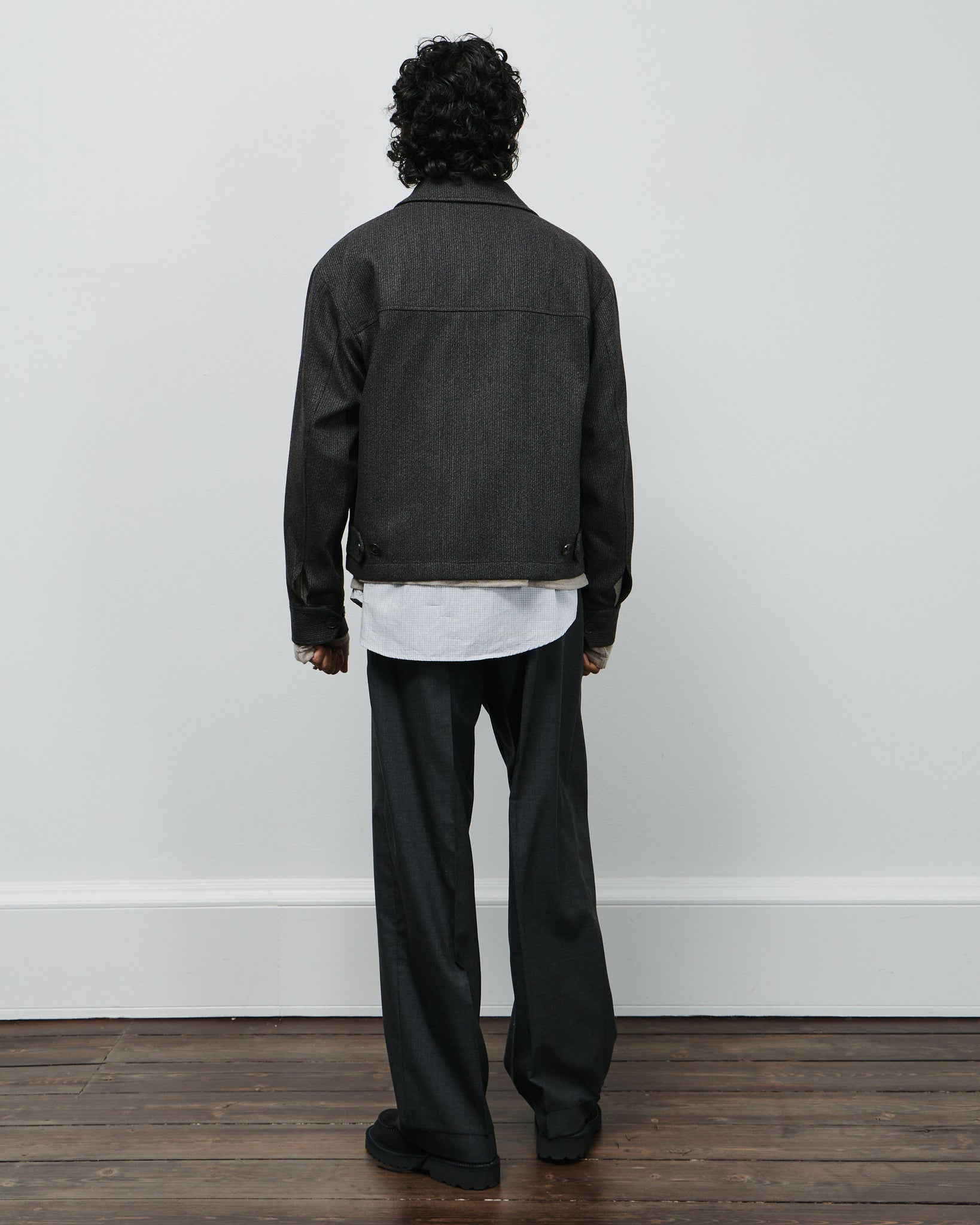 Mail Jacket - Brown Melange Stripe