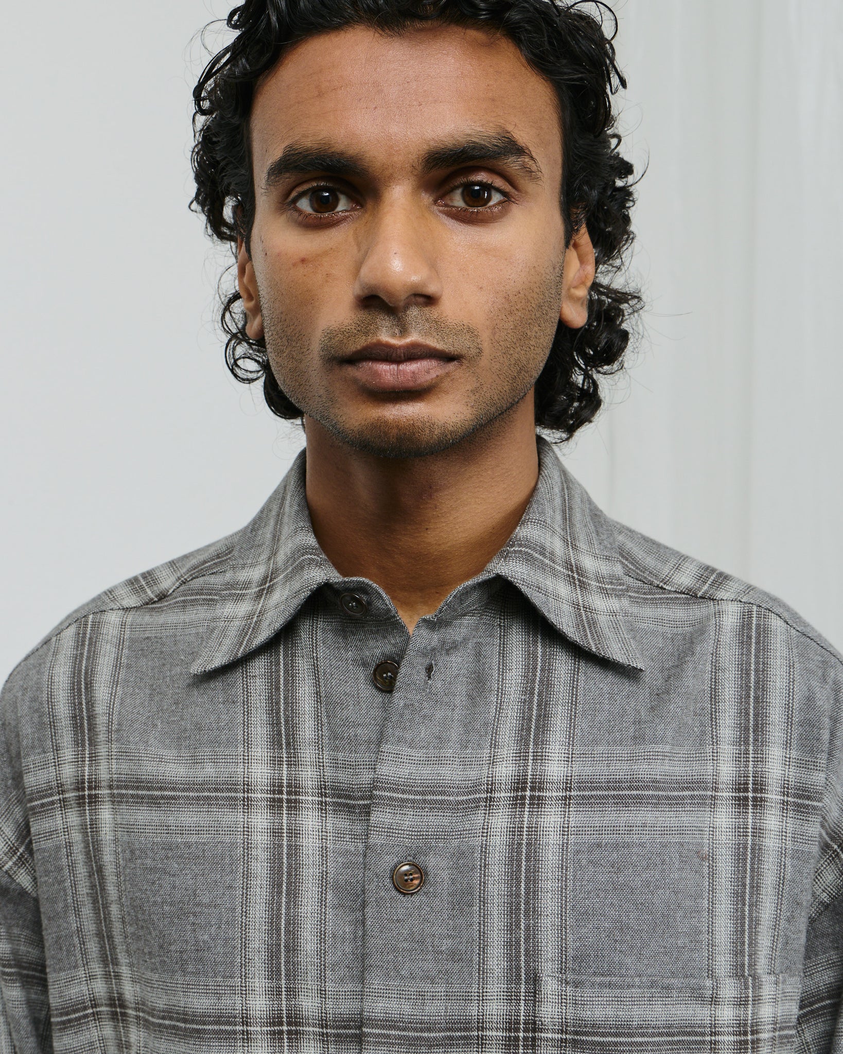 Bat Fit Shirt - Grey Check