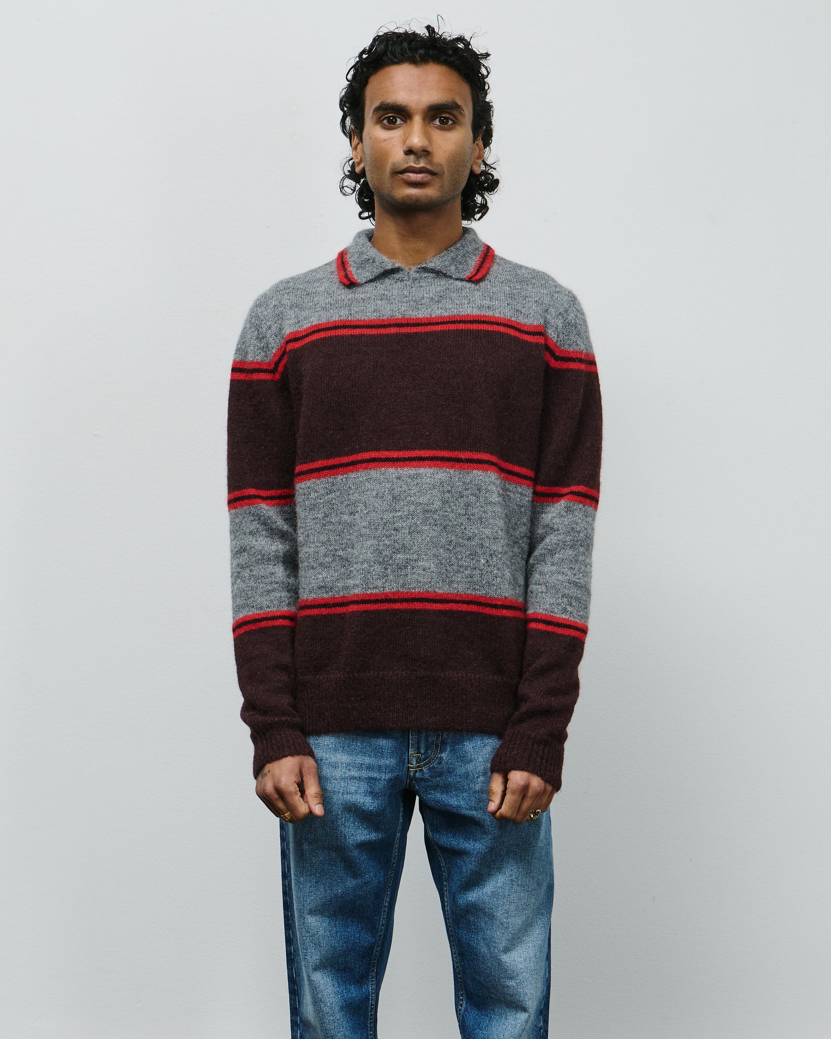 Helton Polo - Grey/Red