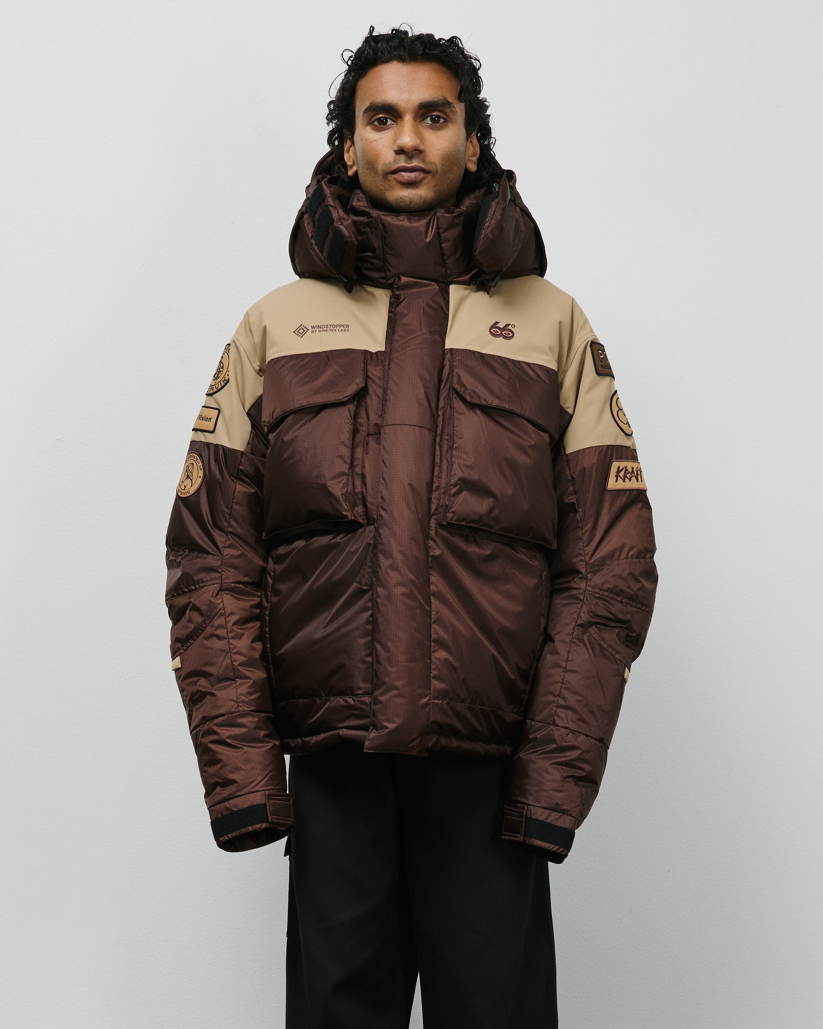 66°NxDV Tindur Down Jacket Patch - Earth Brown
