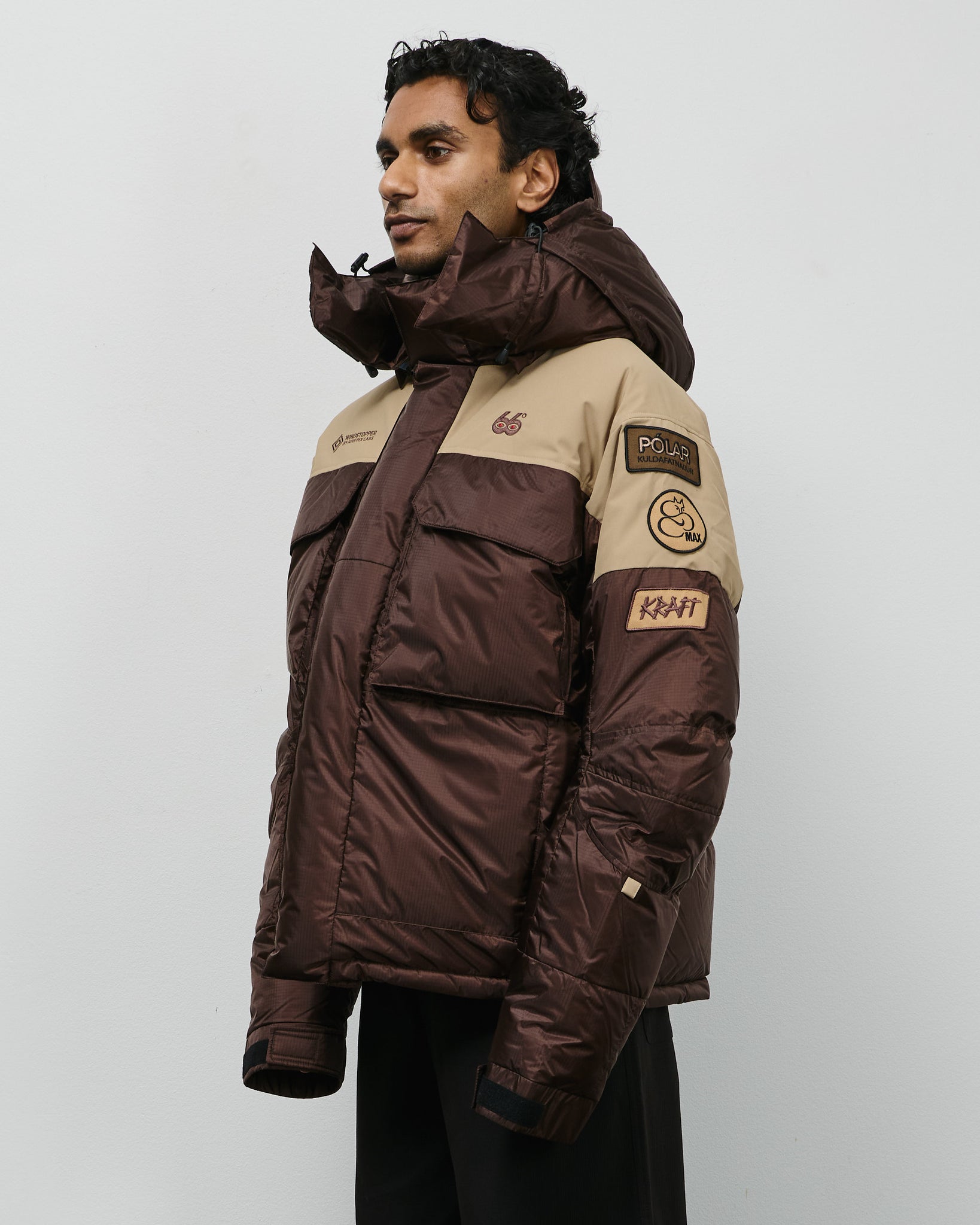 66°NxDV Tindur Down Jacket Patch - Earth Brown