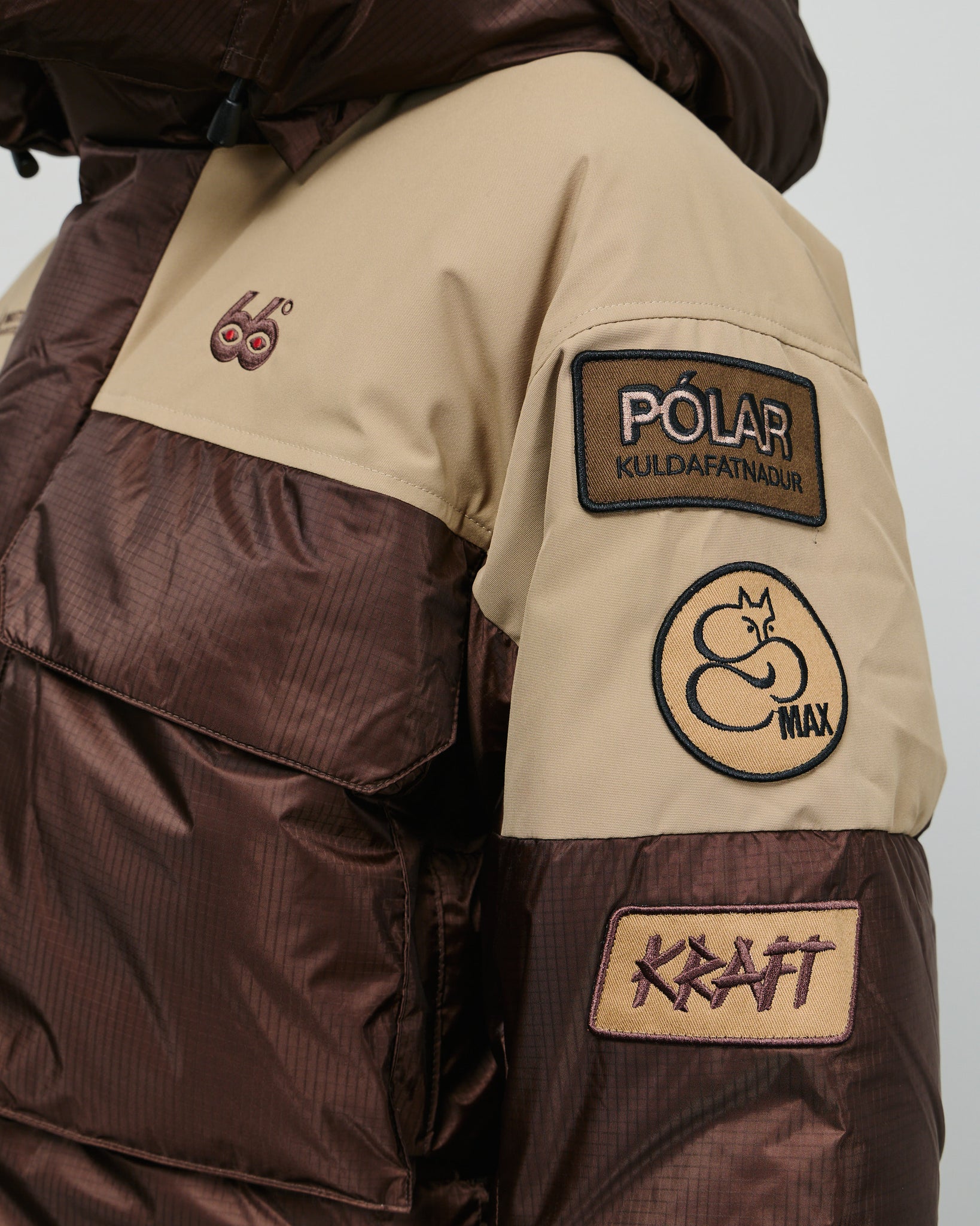 66°NxDV Tindur Down Jacket Patch - Earth Brown