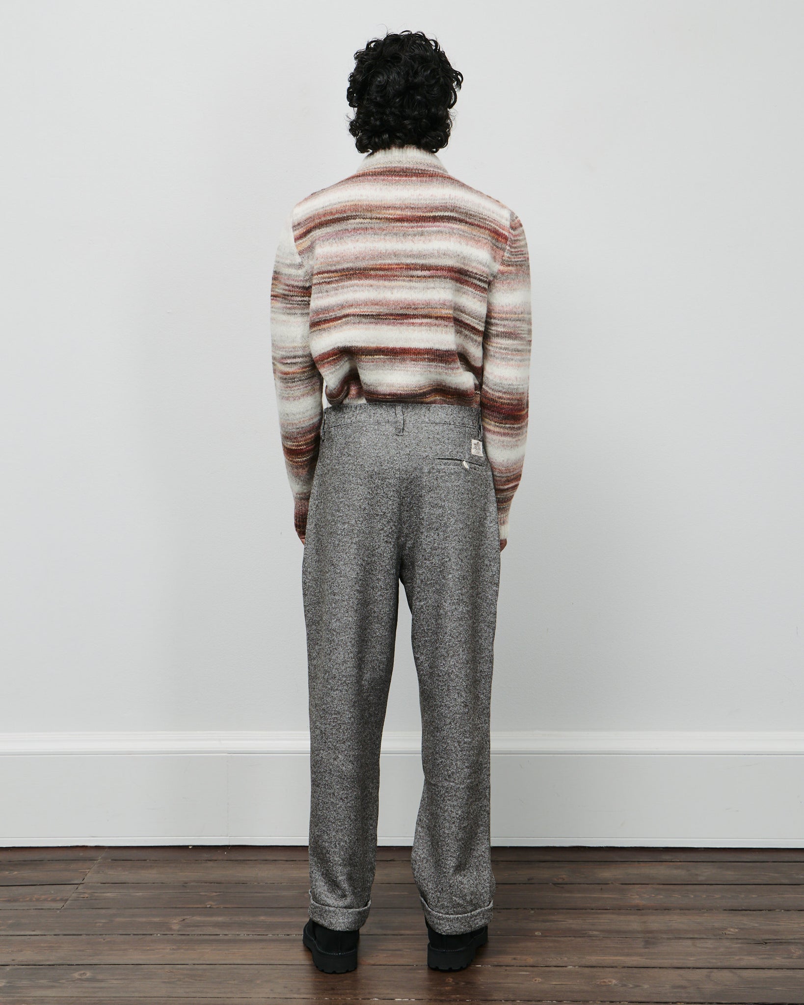 Fold Wool Chino Pants - Major Brown