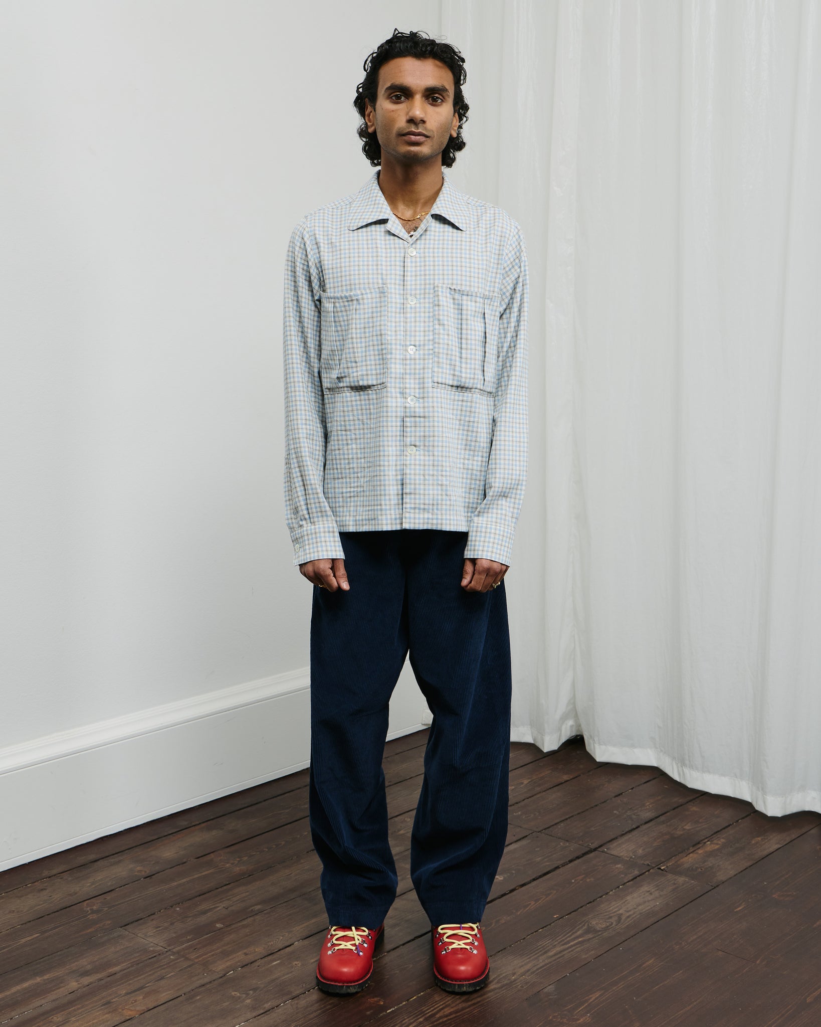 Kontor shirt - Grey/blue check