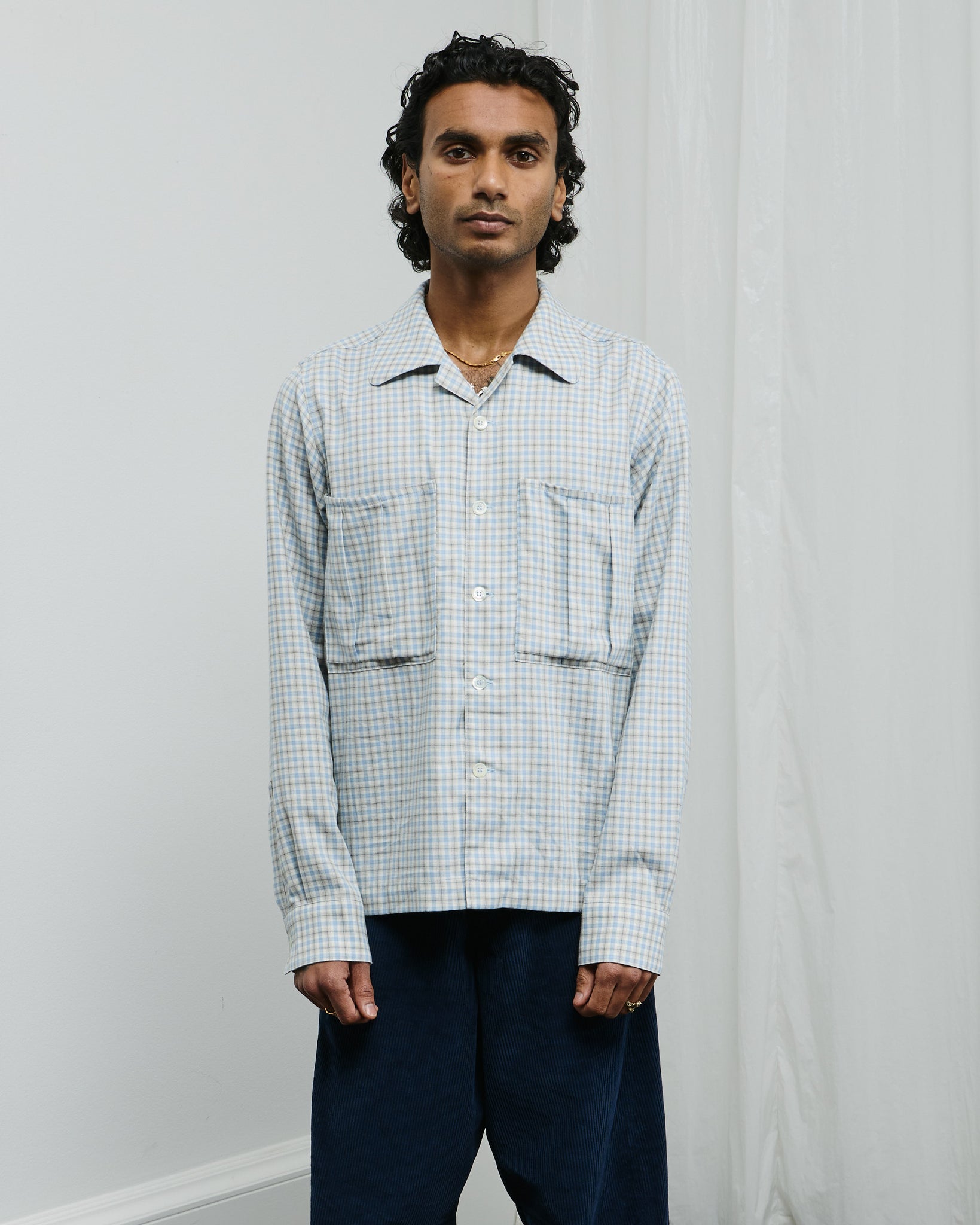 Kontor shirt - Grey/blue check