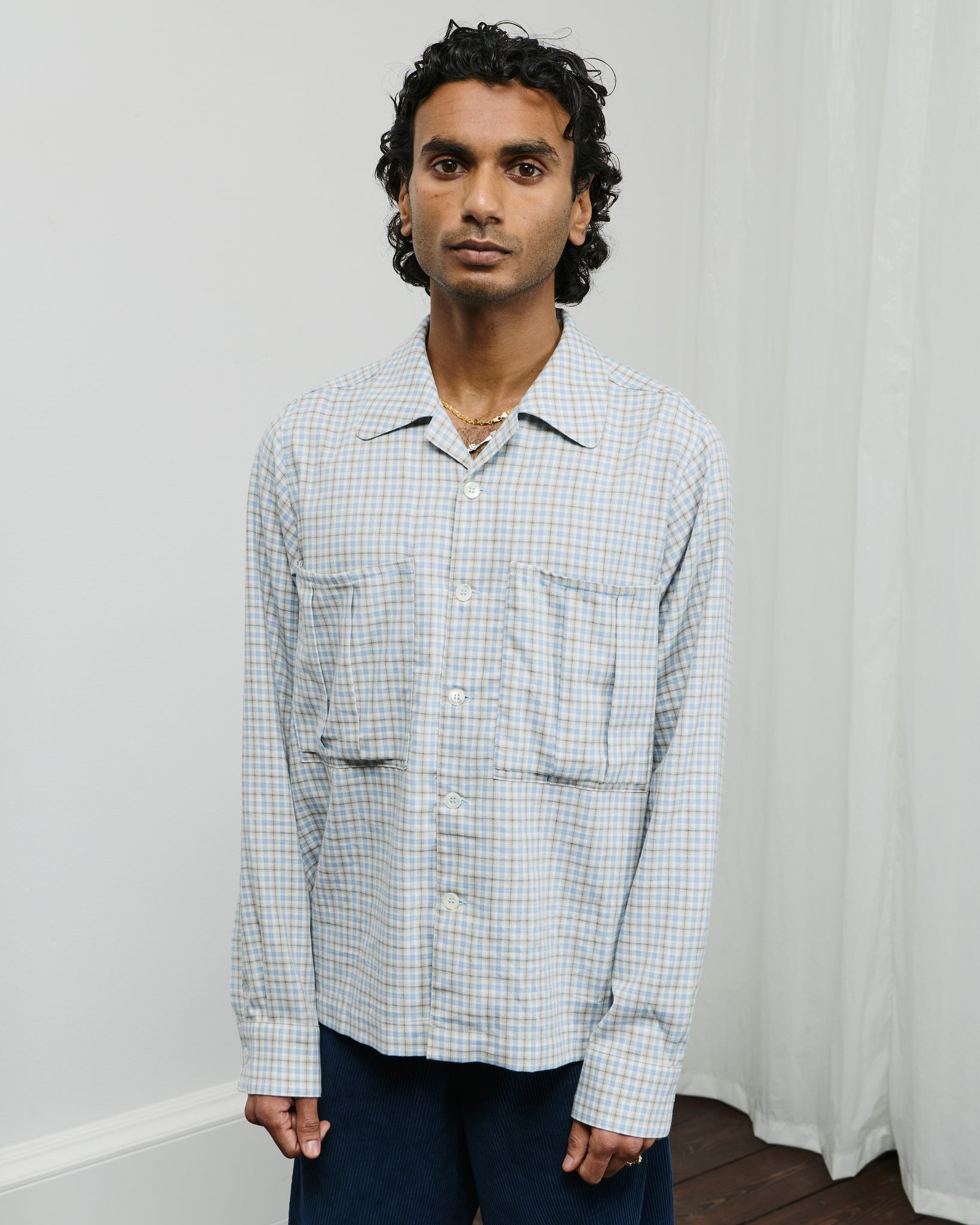 Kontor shirt - Grey/blue check