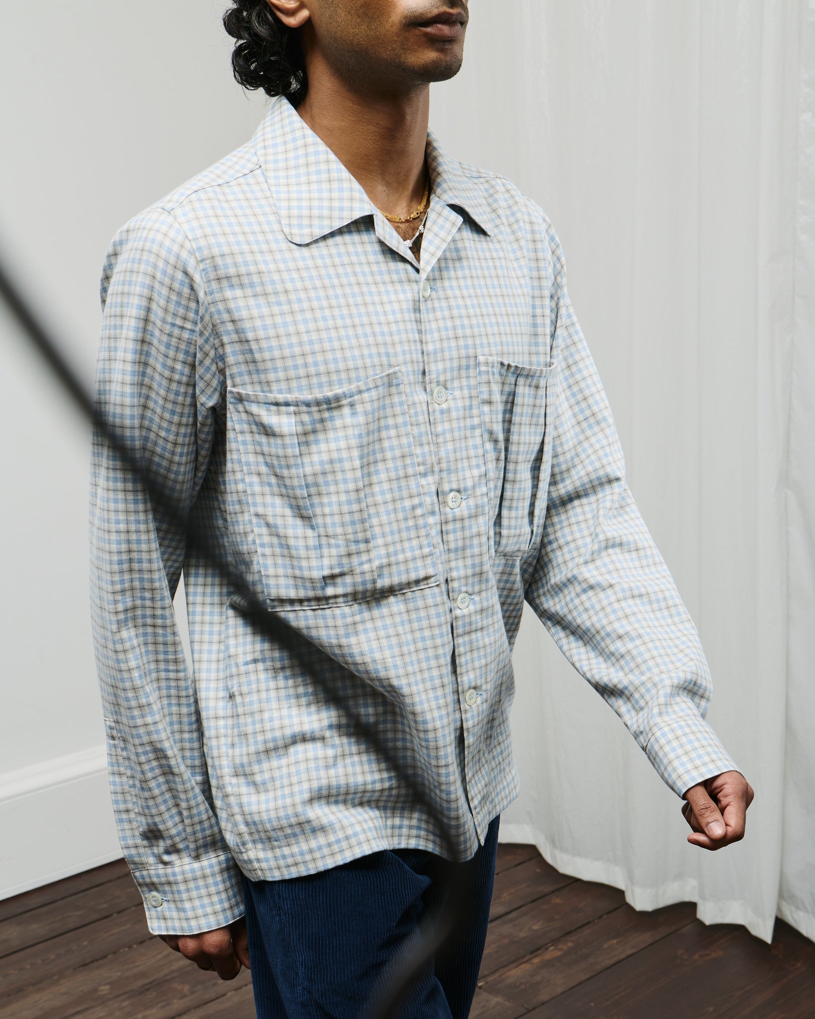 Kontor shirt - Grey/blue check