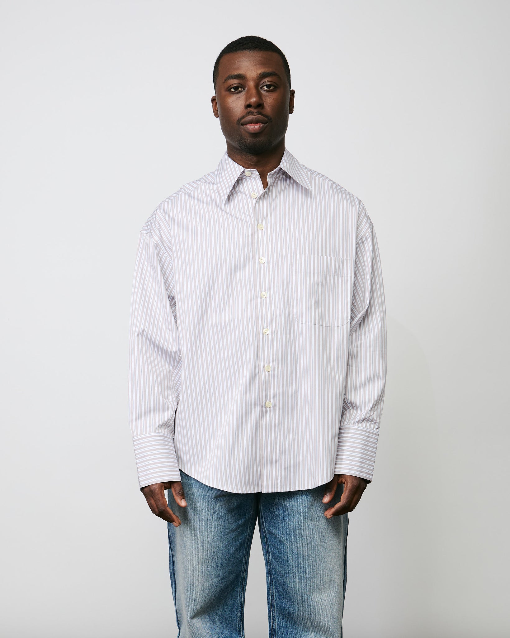 Bat Fit Shirt - Sand Stripes