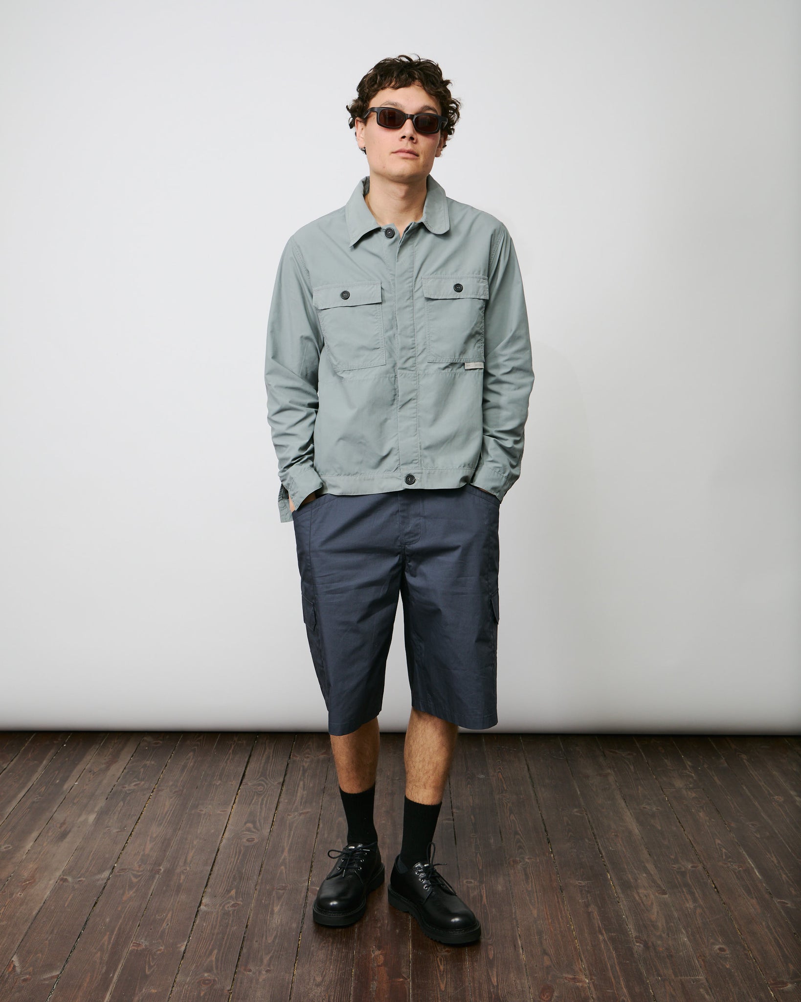 Poplin Cargo Shorts - Convey Grey