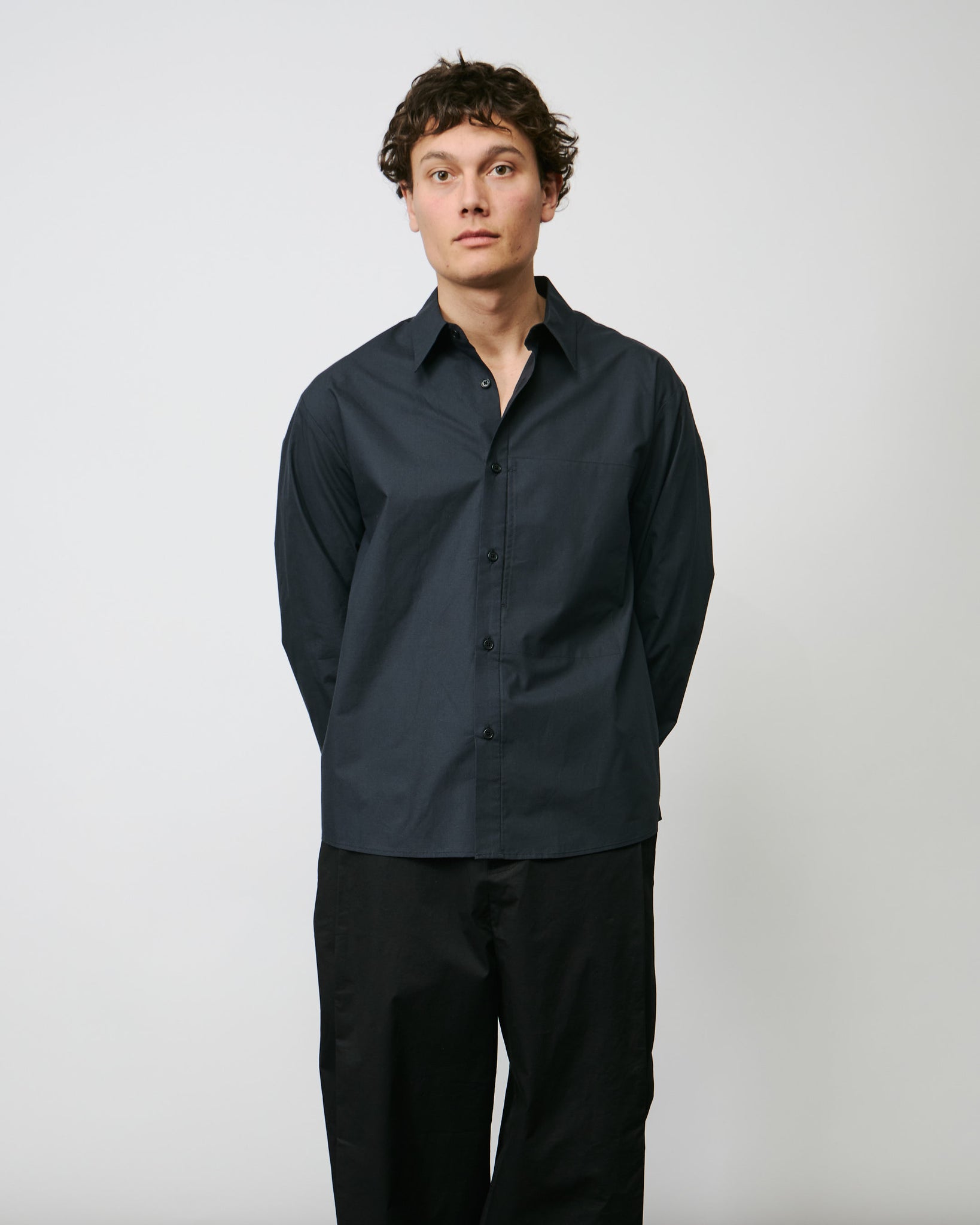 Basic Pocket Shirt - Navy