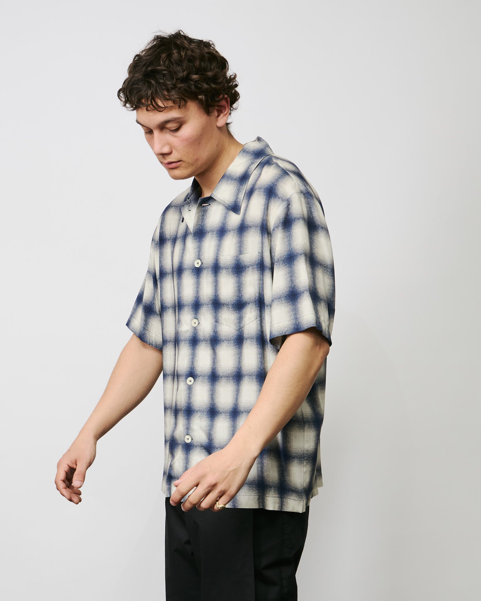 Quadro Shirt - Navy Big Check