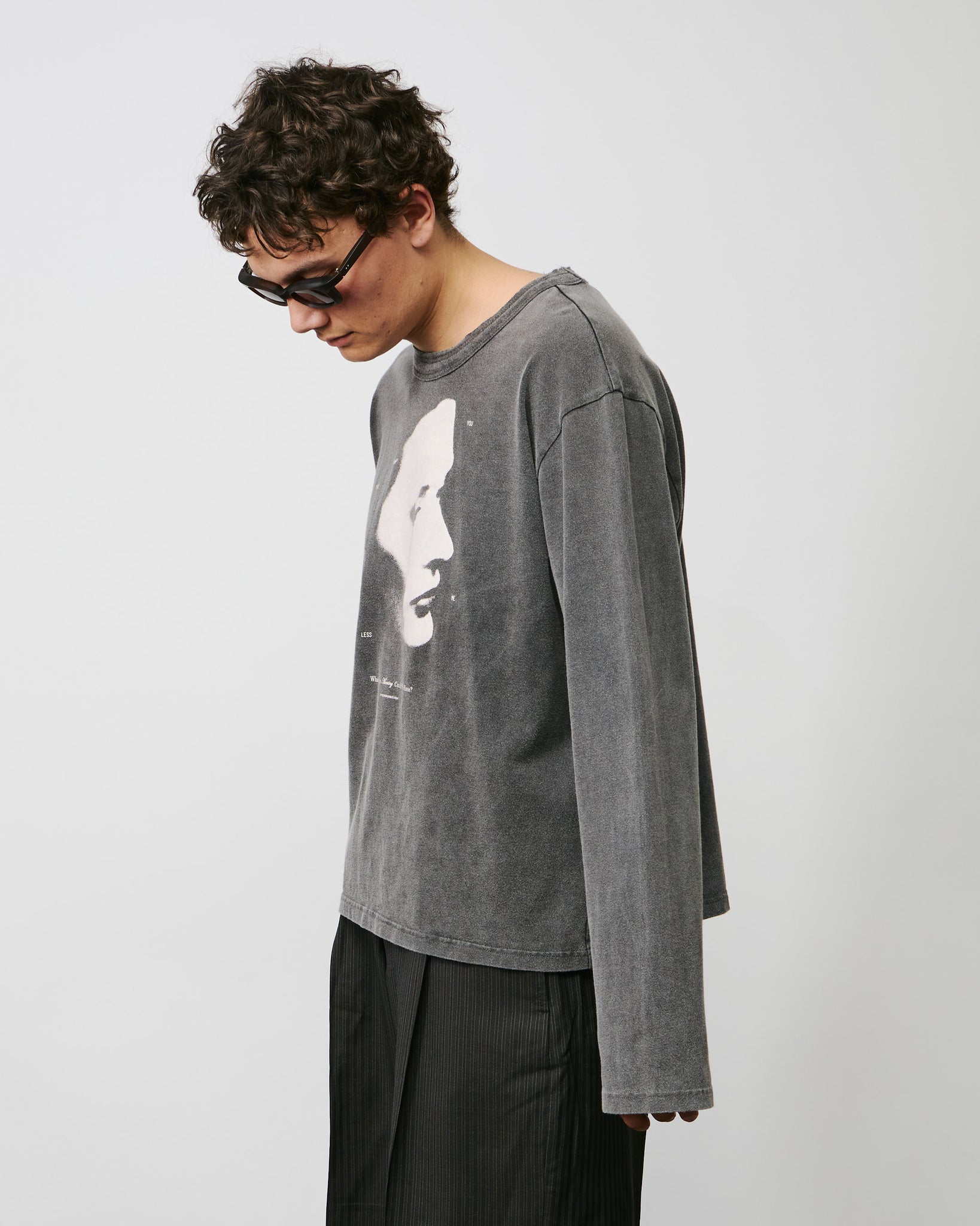 Merch LS Tee - Washed Graphite