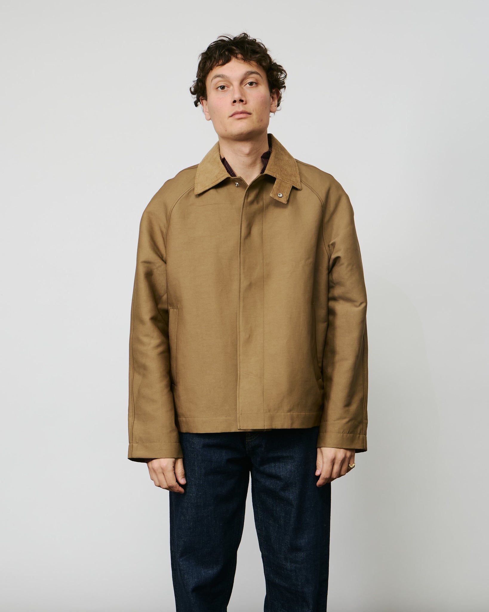 Short Raglan Coat - Beige