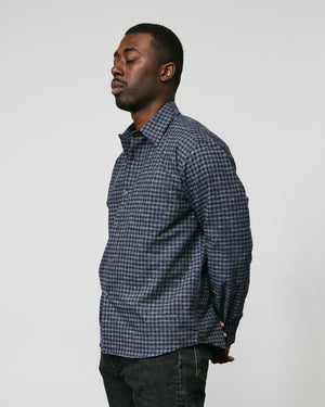 Made Shirt - Navy/Blue/Grey Check