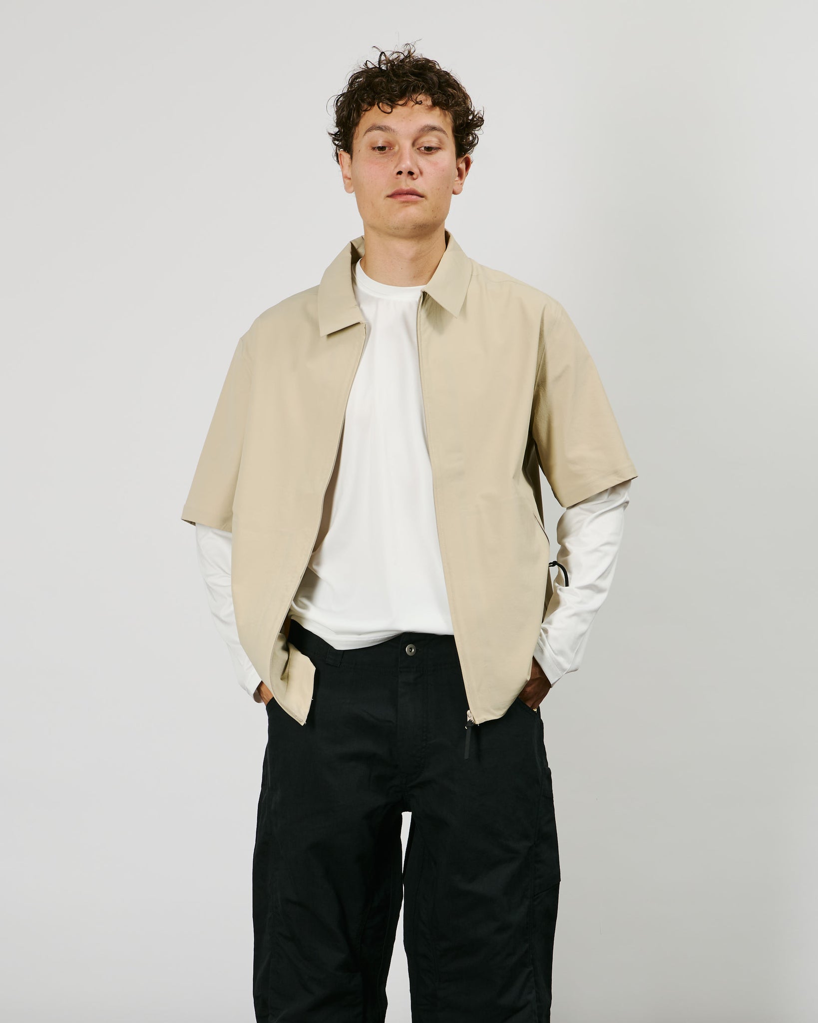 Technical Short Sleeve Shirt - Beige