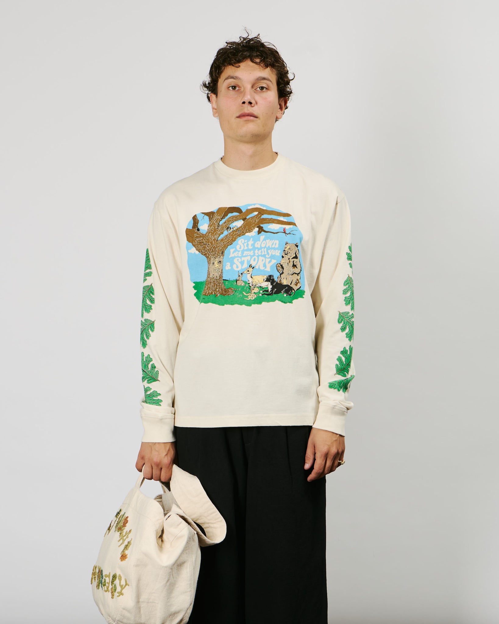 Grateful Tee LS - Ecru Tree Tales