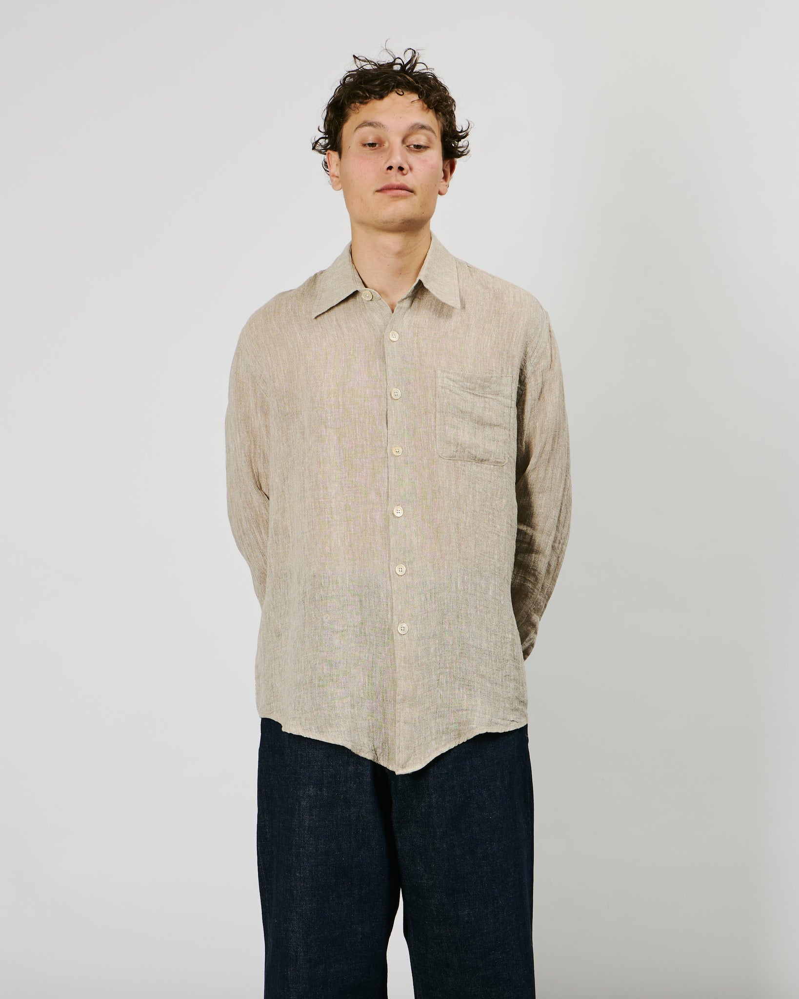 Above Shirt - Pollen Dust Sparse Crepe Weave