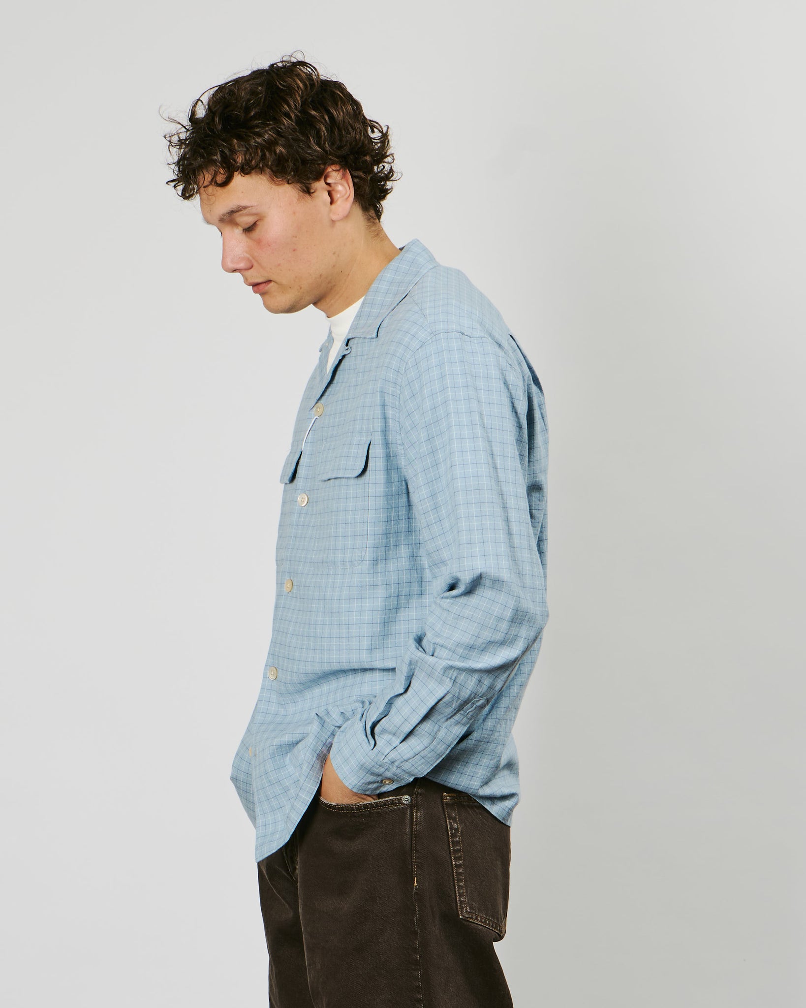 Pocket Shirt - Blue Check