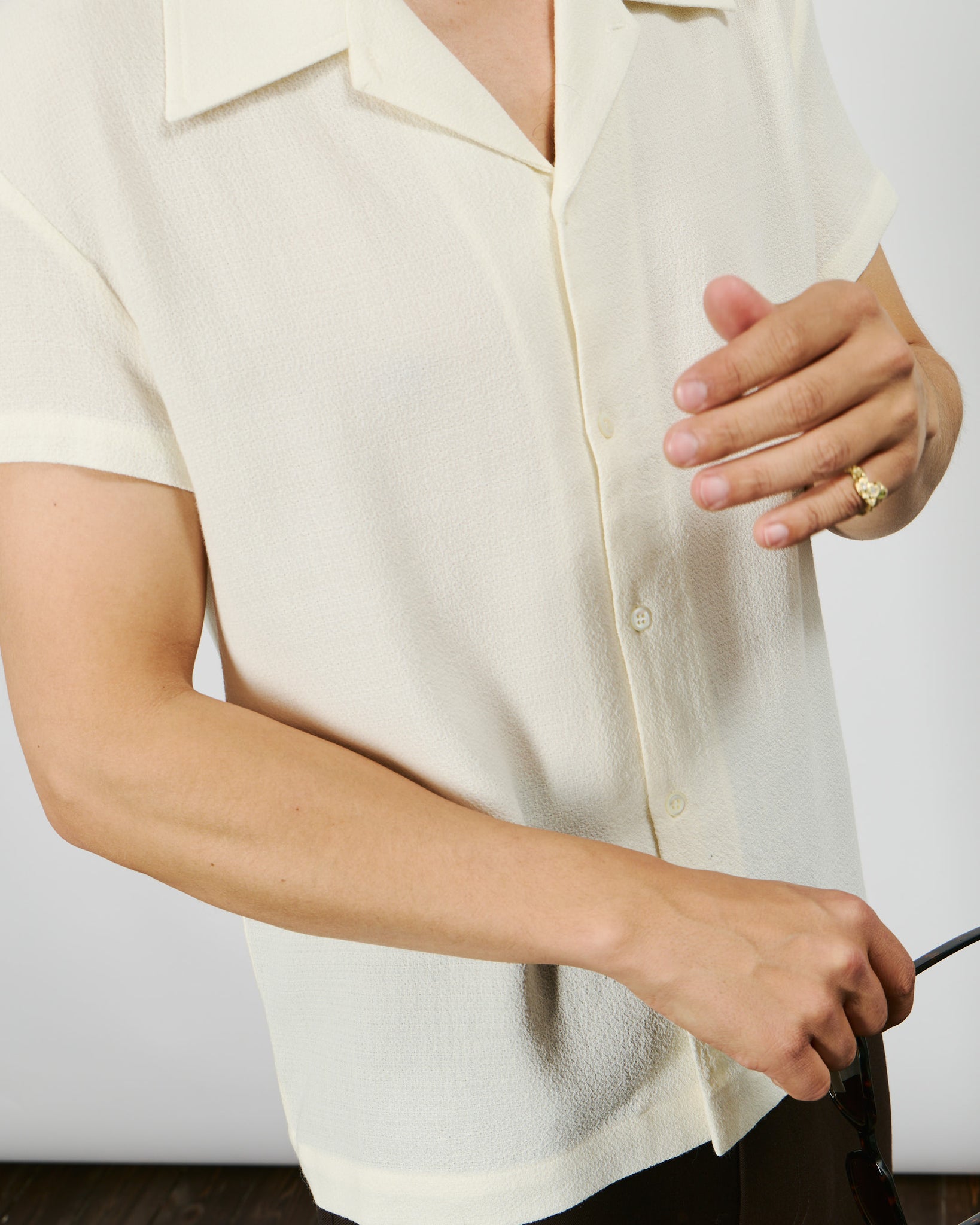 Mael Shirt - Off White Crepe