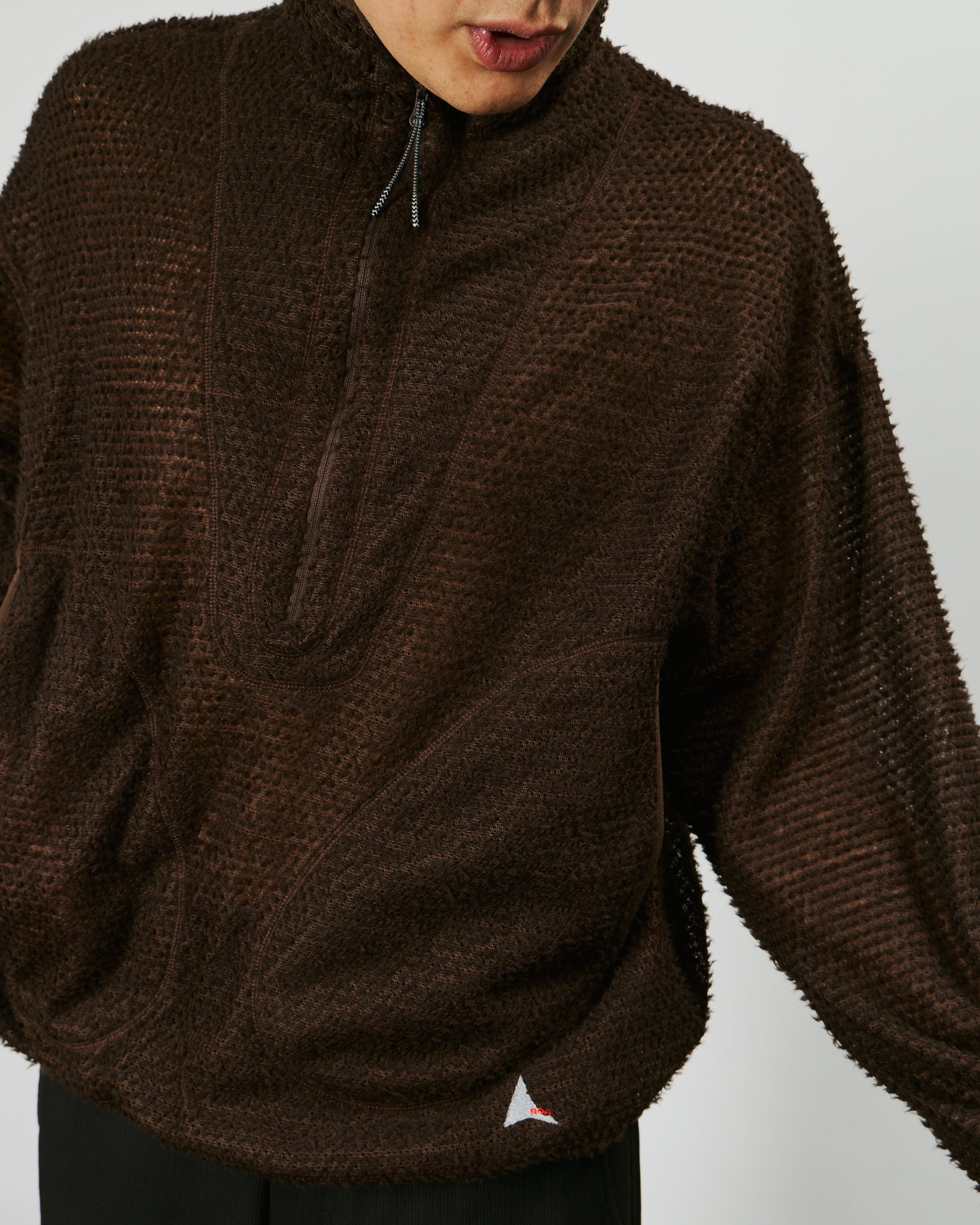 Alpha Direct Half Zip - Dark Brown