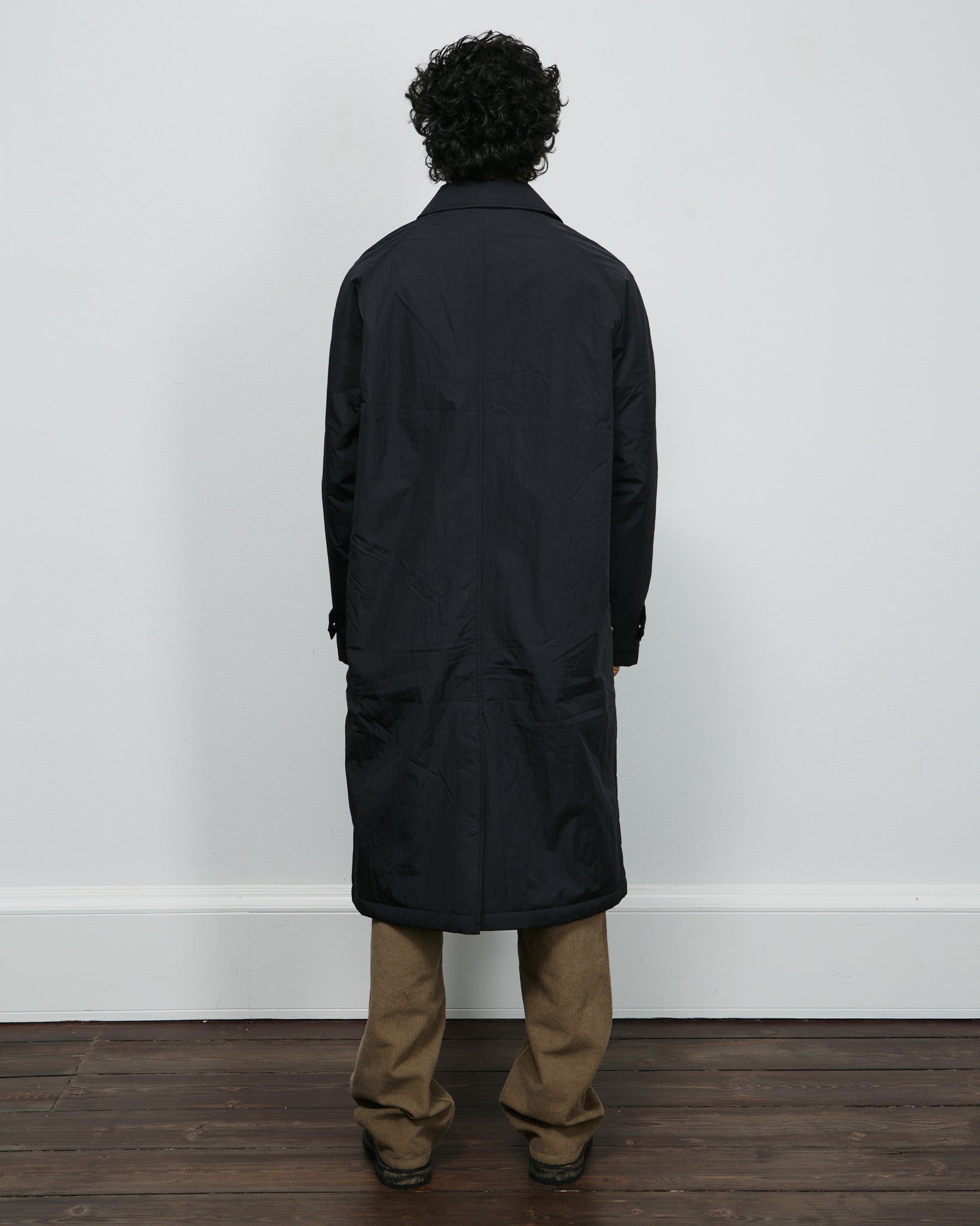 Relaxed Nylon Coat - Black