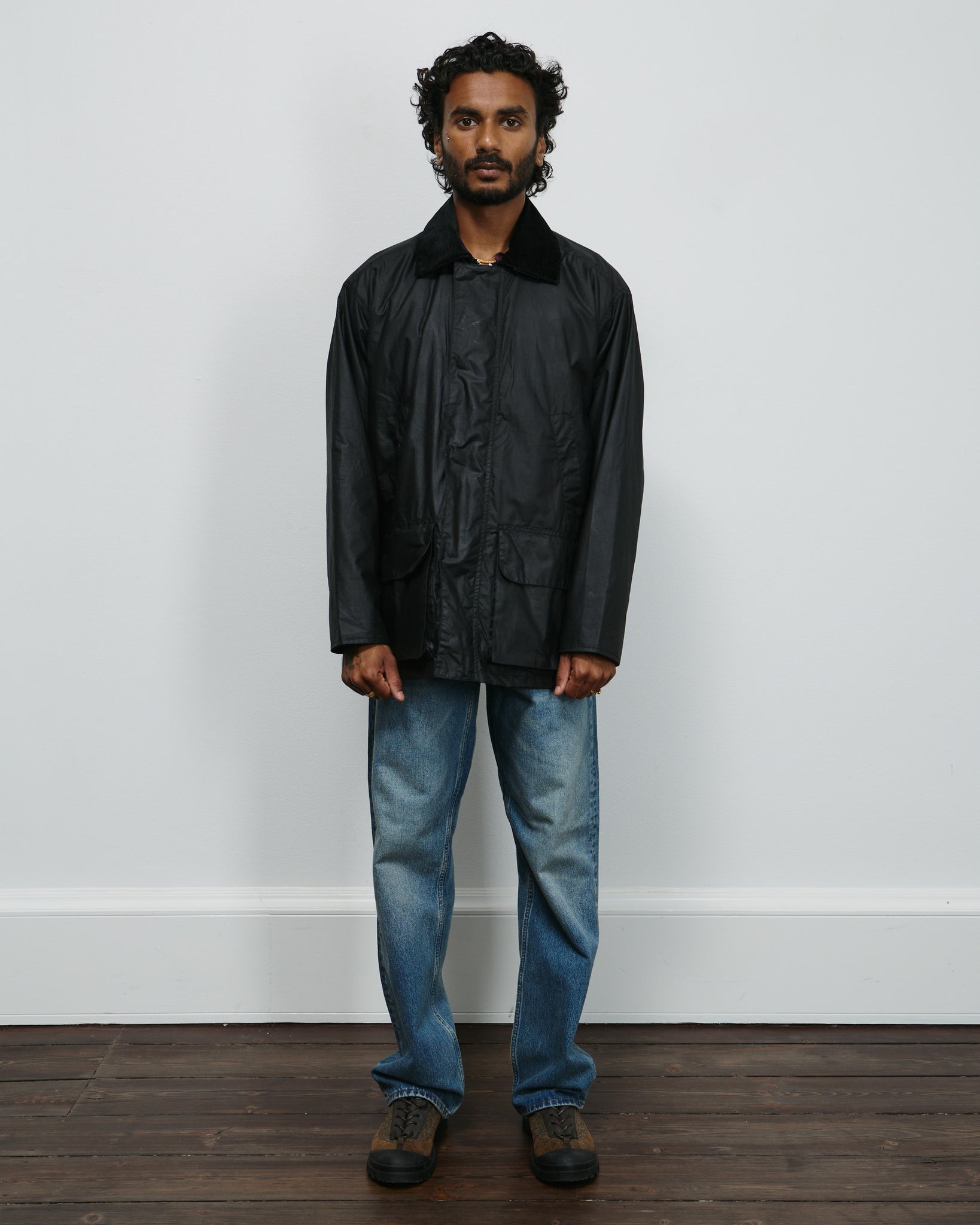 Waxed Ripstop Leisure Jacket - Black