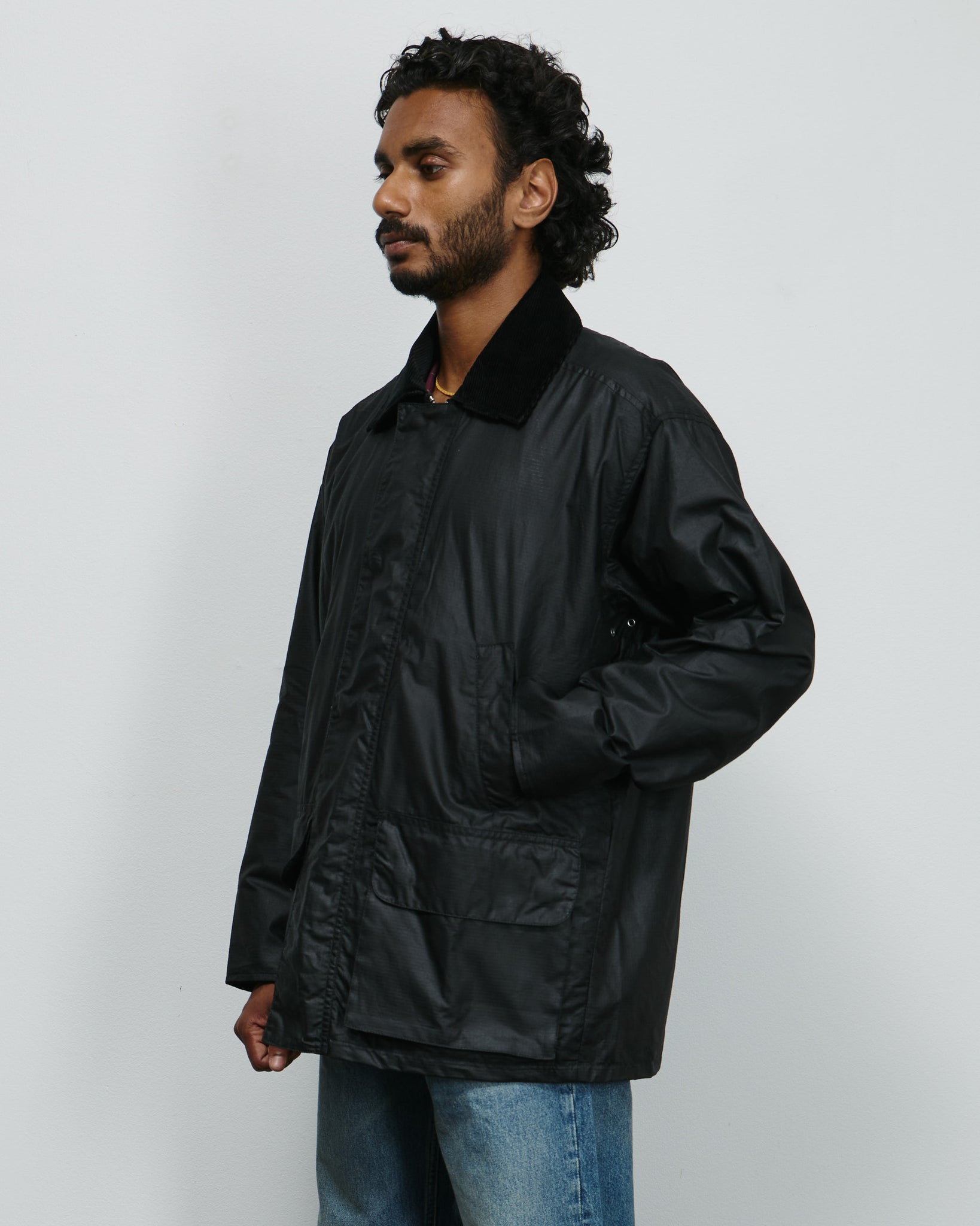 Waxed Ripstop Leisure Jacket - Black