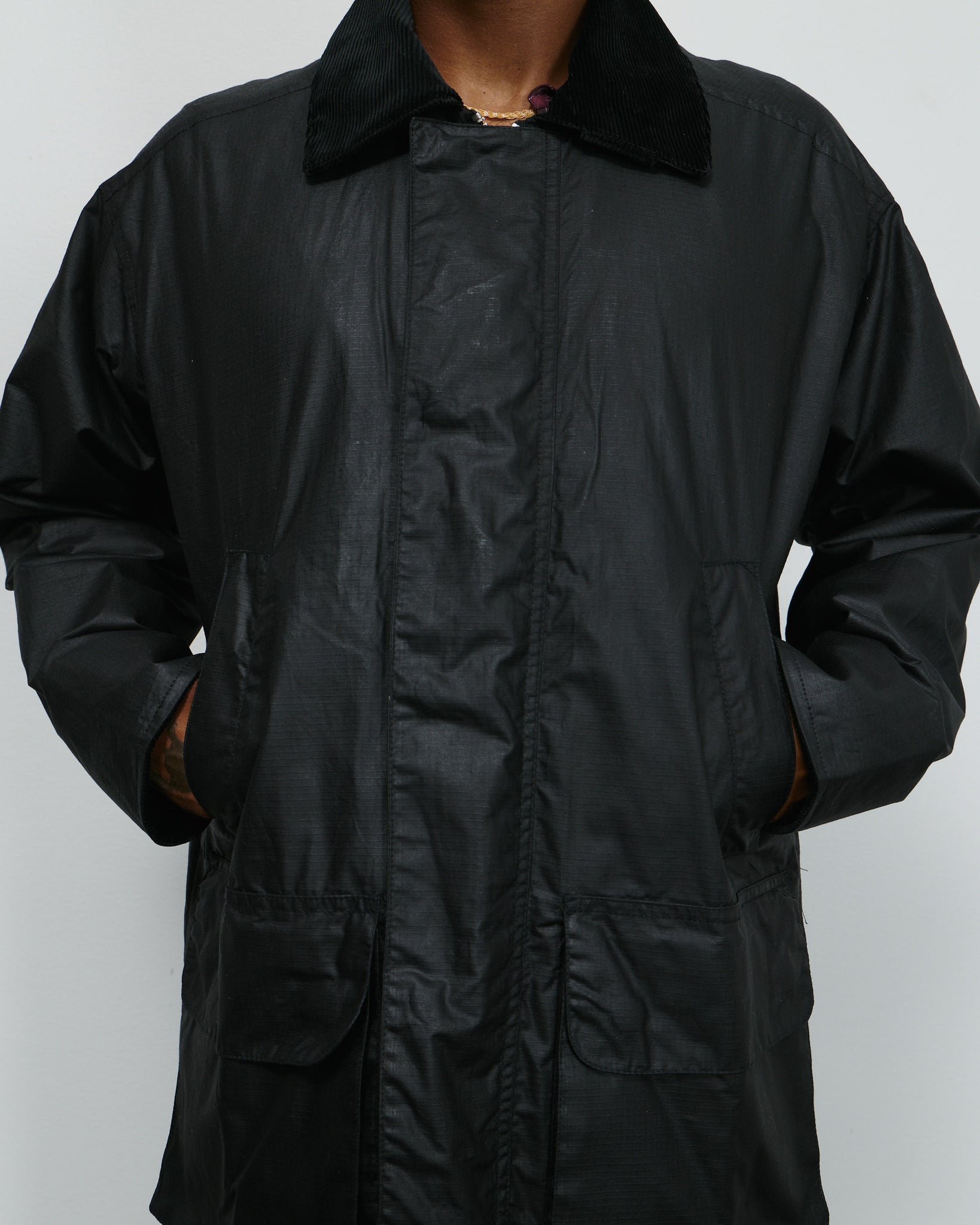 Waxed Ripstop Leisure Jacket - Black