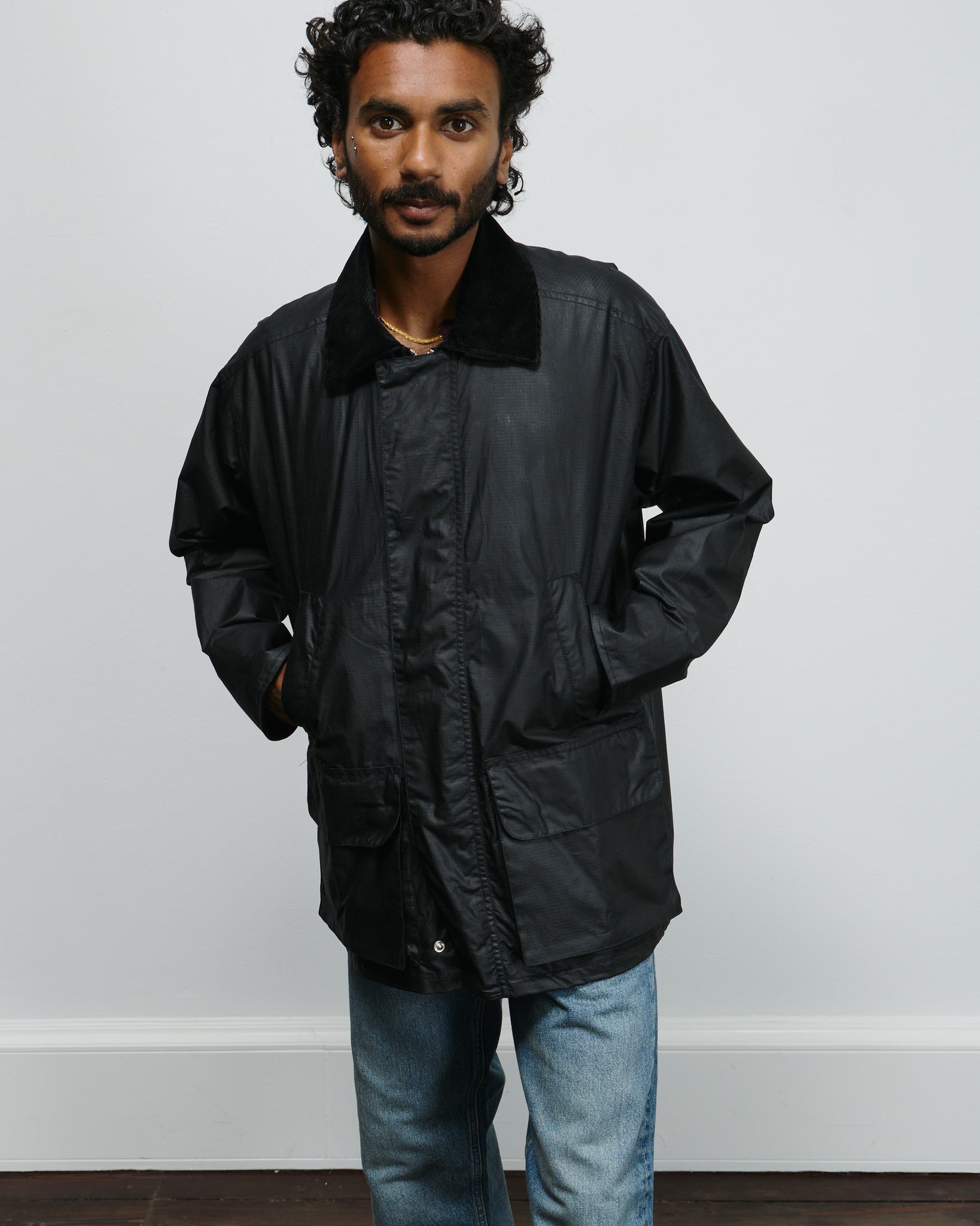 Waxed Ripstop Leisure Jacket - Black