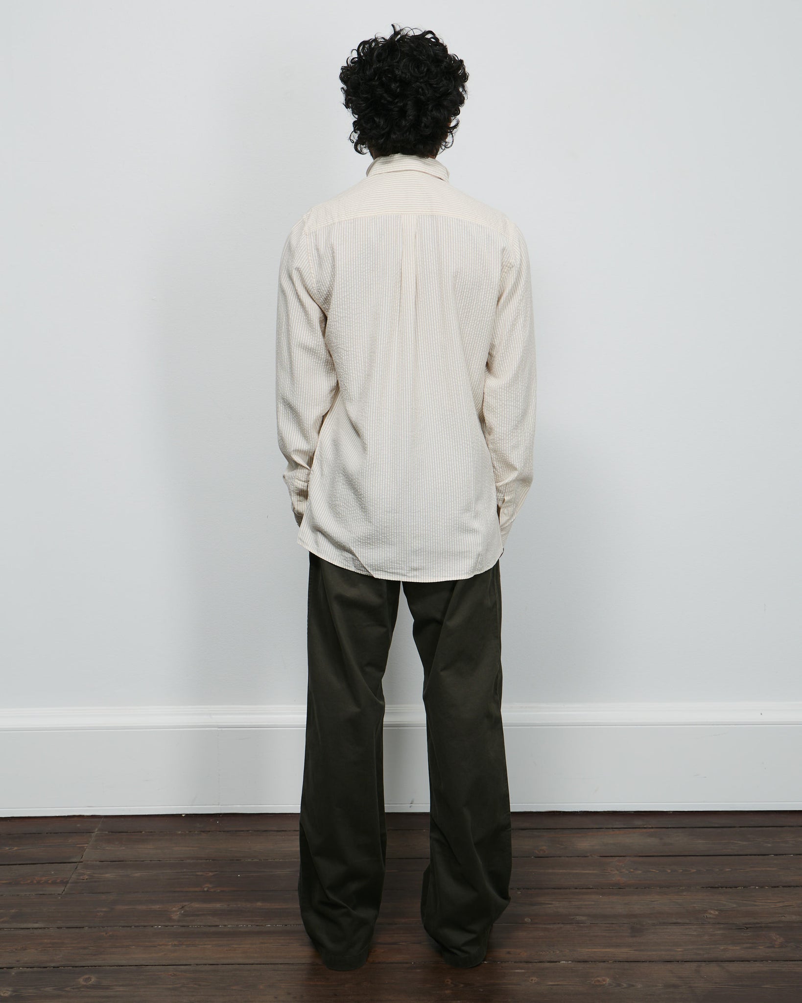 Another Shirt 1.0 - Ecru Brown Stripe