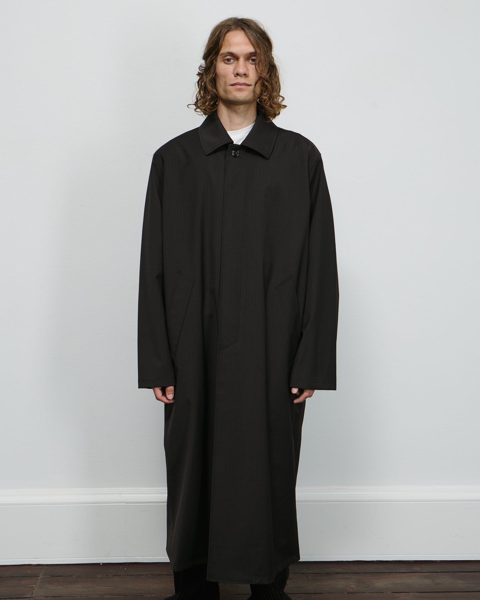 Cloak Carcoat - Churchill Stripe Membrane Wool – grocery