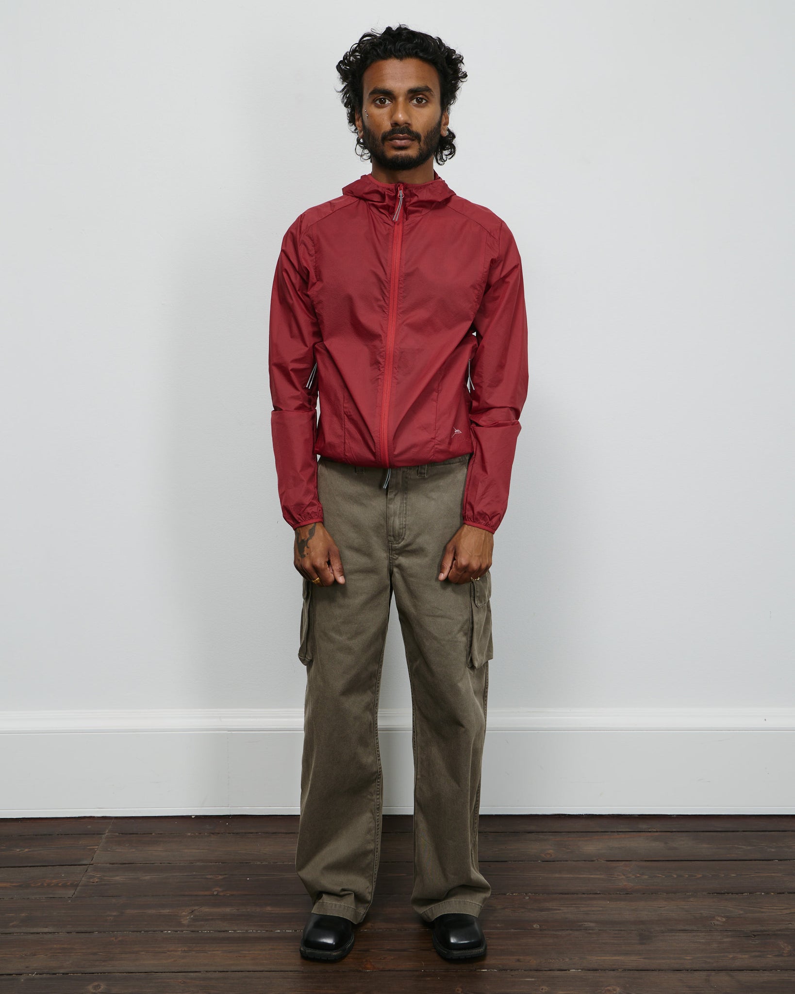 Hue Packable Wind Jacket - Dark Red