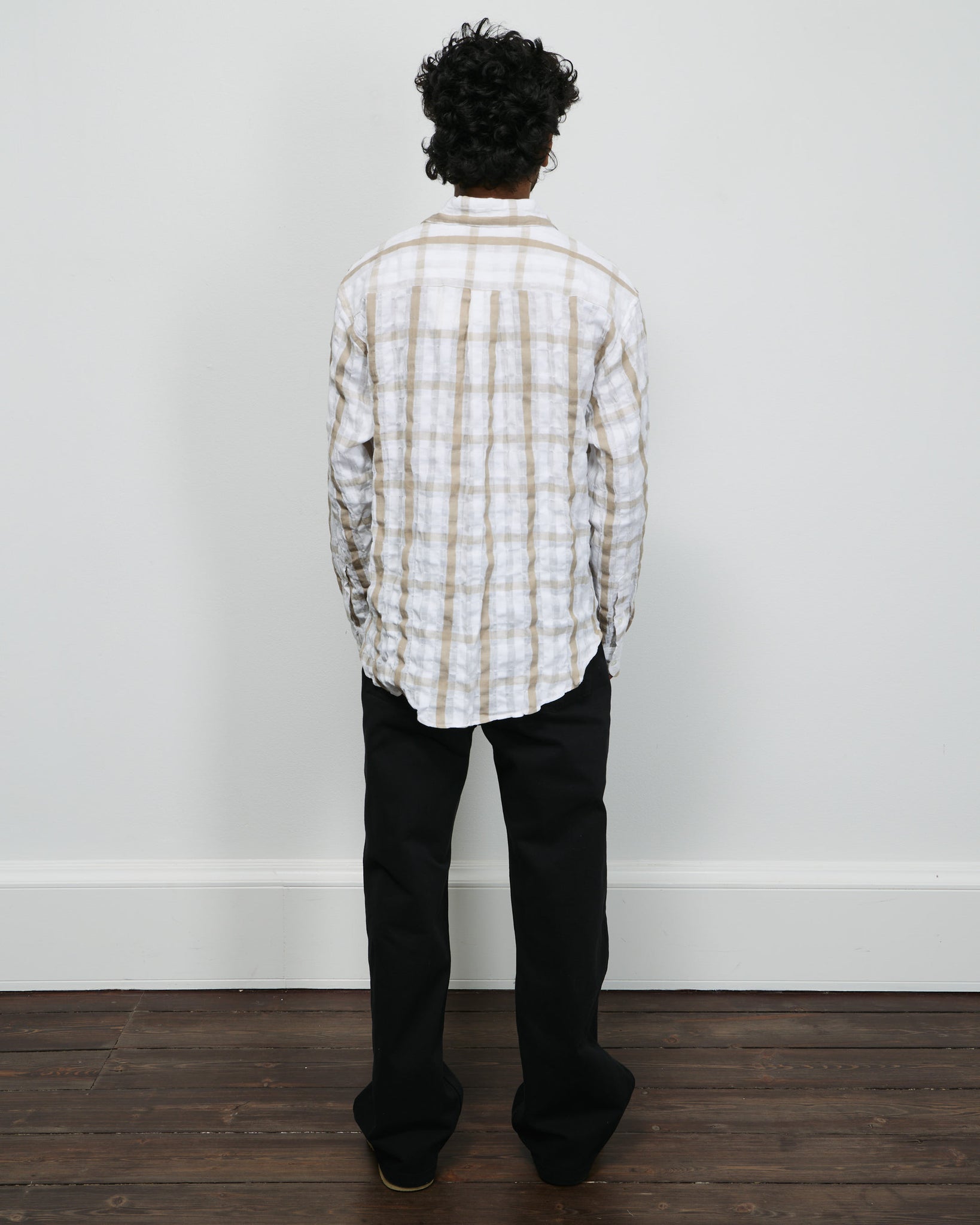 Mind Shirt - White/Brown Check