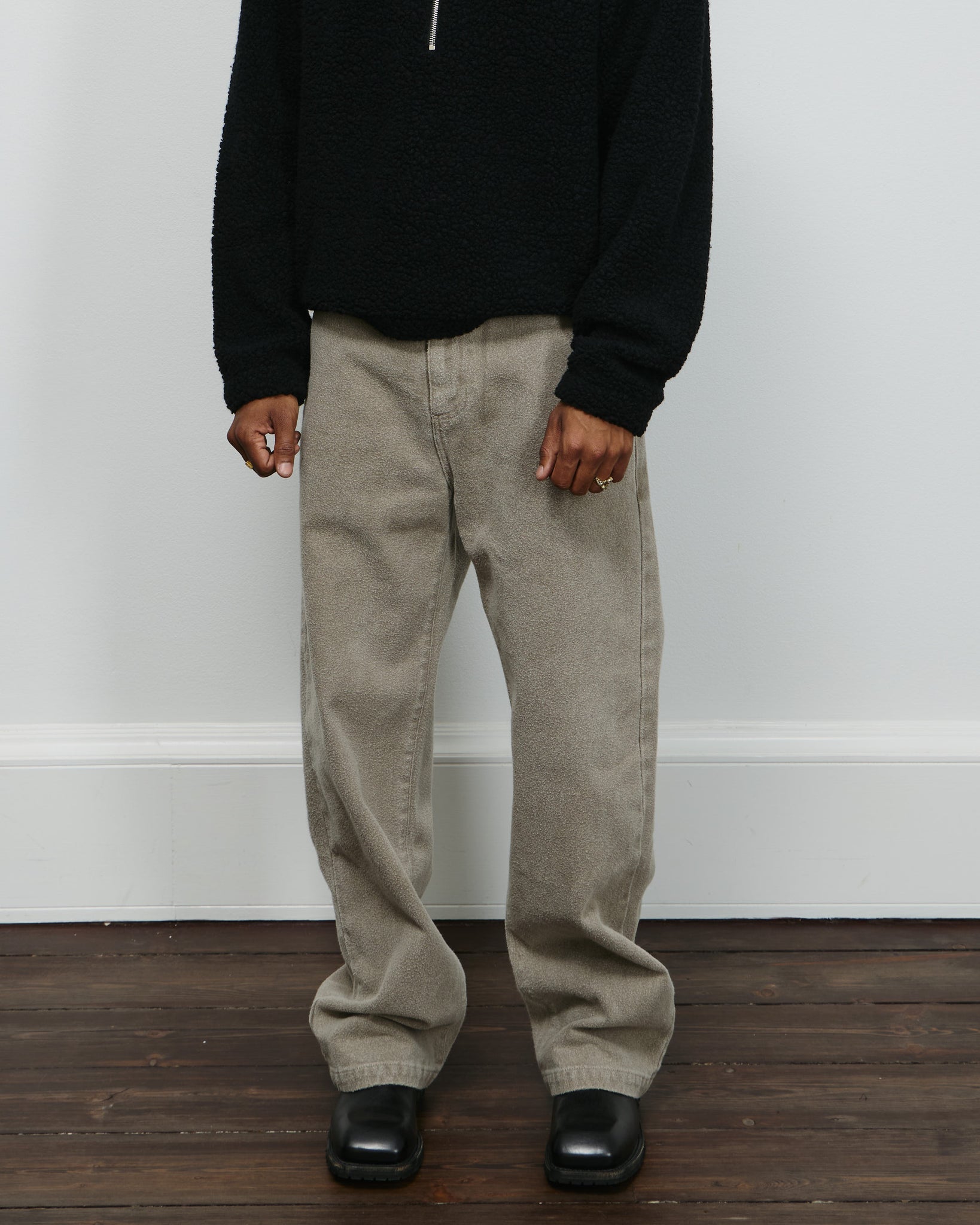 Straight Cut Jeans - Brushed Mudstone