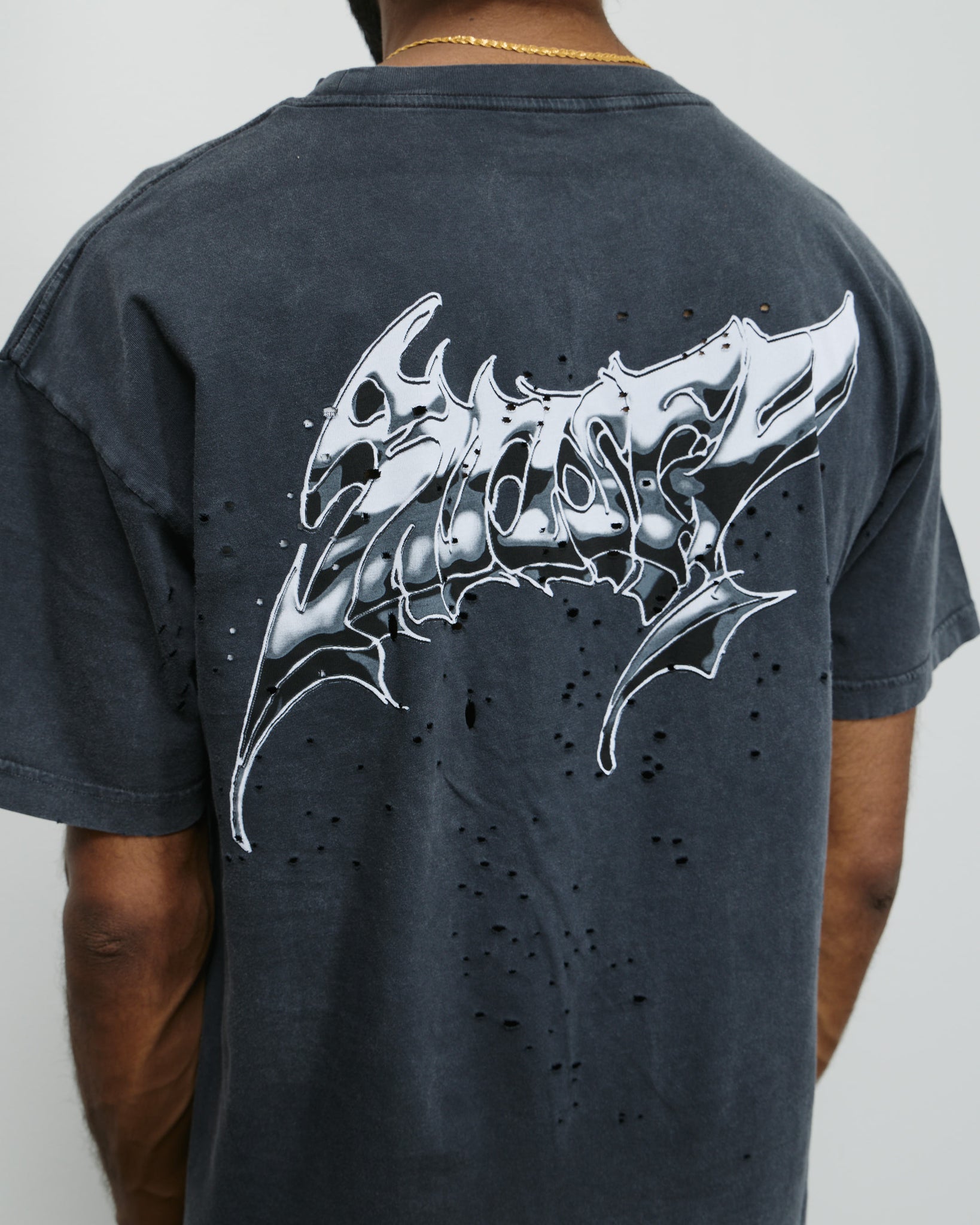 MothTech T-shirt - Aged Black