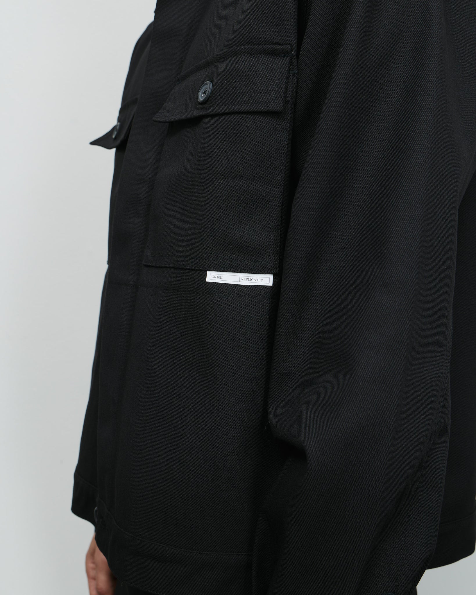 Replicated Short Jacket - Black